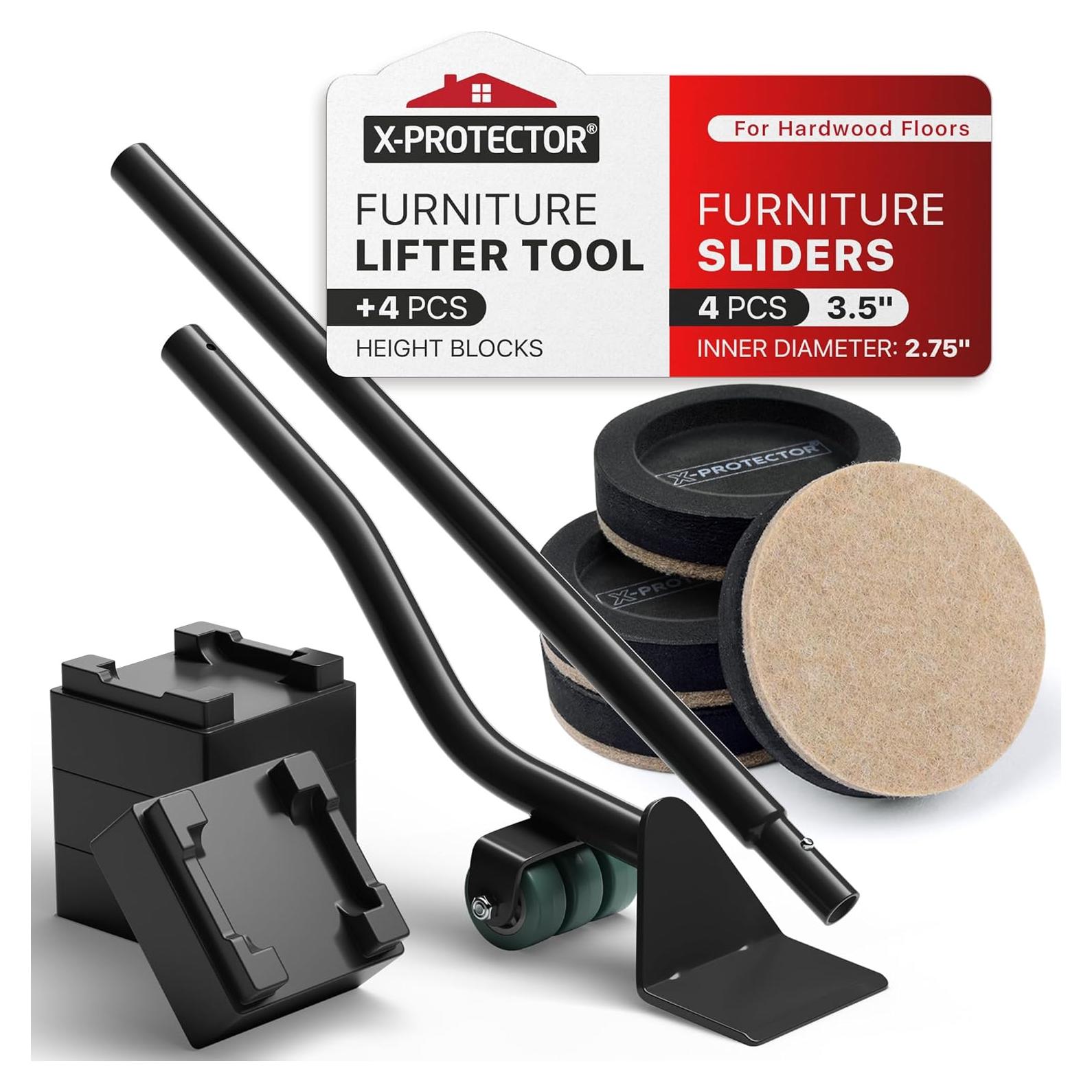 Juego de Deslizadores y Elevador de Muebles X-PROTECTOR 4 PCS