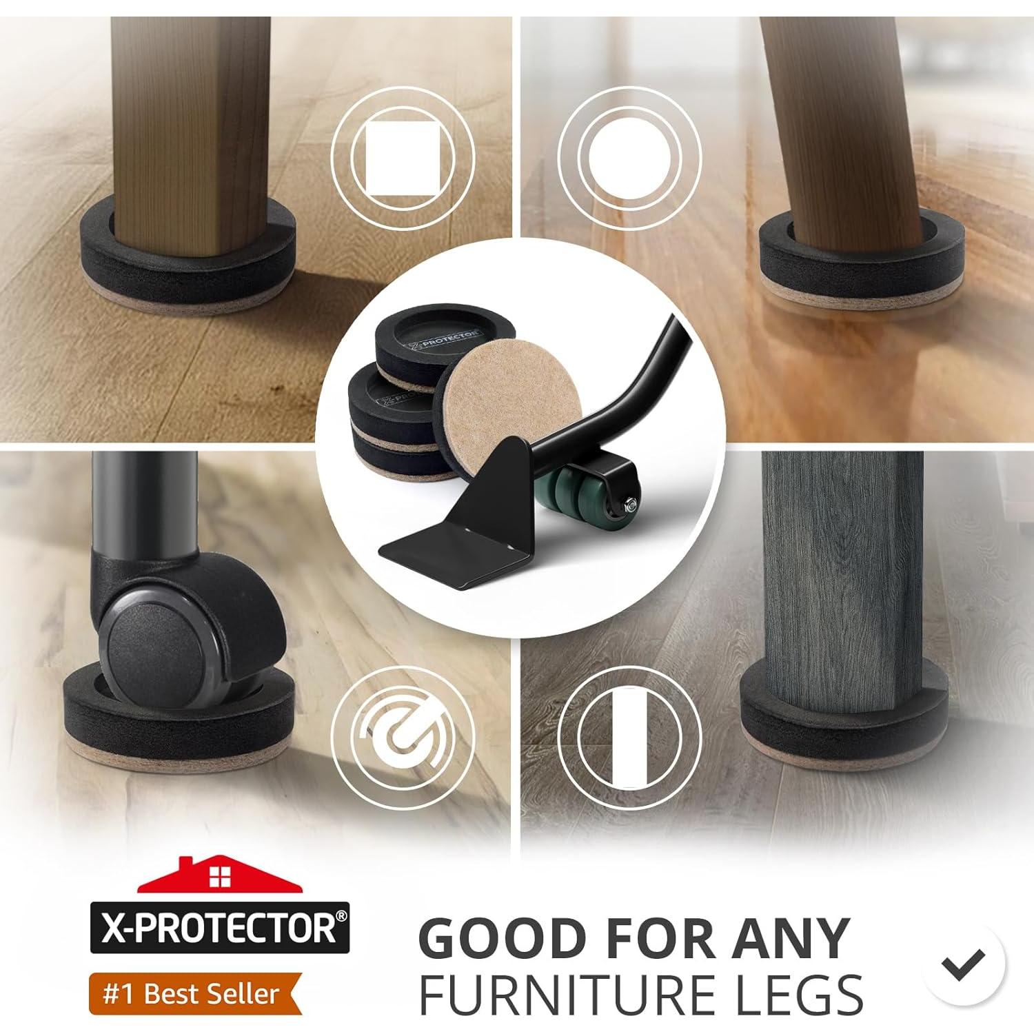 Juego de Deslizadores y Elevador de Muebles X-PROTECTOR 4 PCS