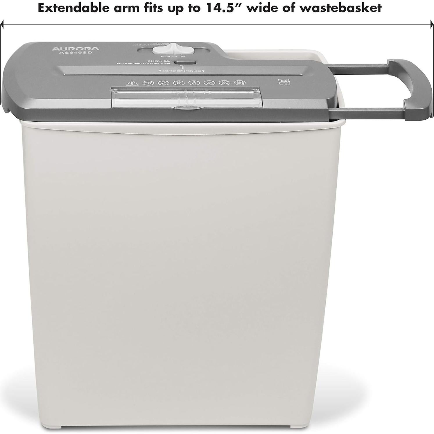 Trituradora de Papel Aurora AS810SD 8 Hojas Corte en Tiras