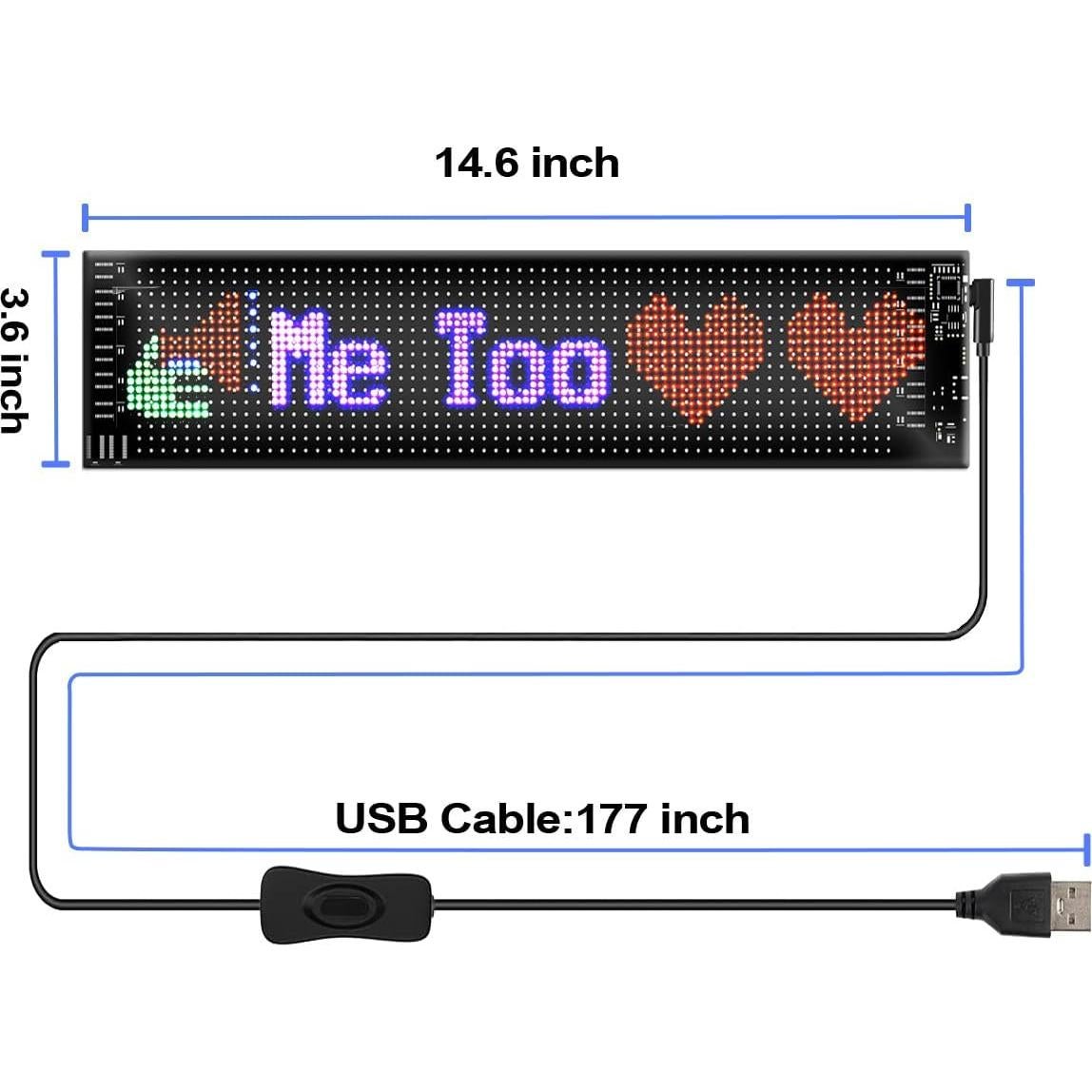 Panel LED Programable Ojos del Diablo Nfutreon 37.1x9.1cm