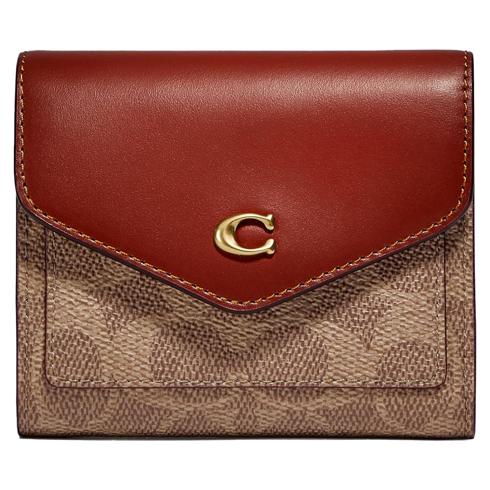 Billetera Coach Wyn de lona recubierta con 7 ranuras