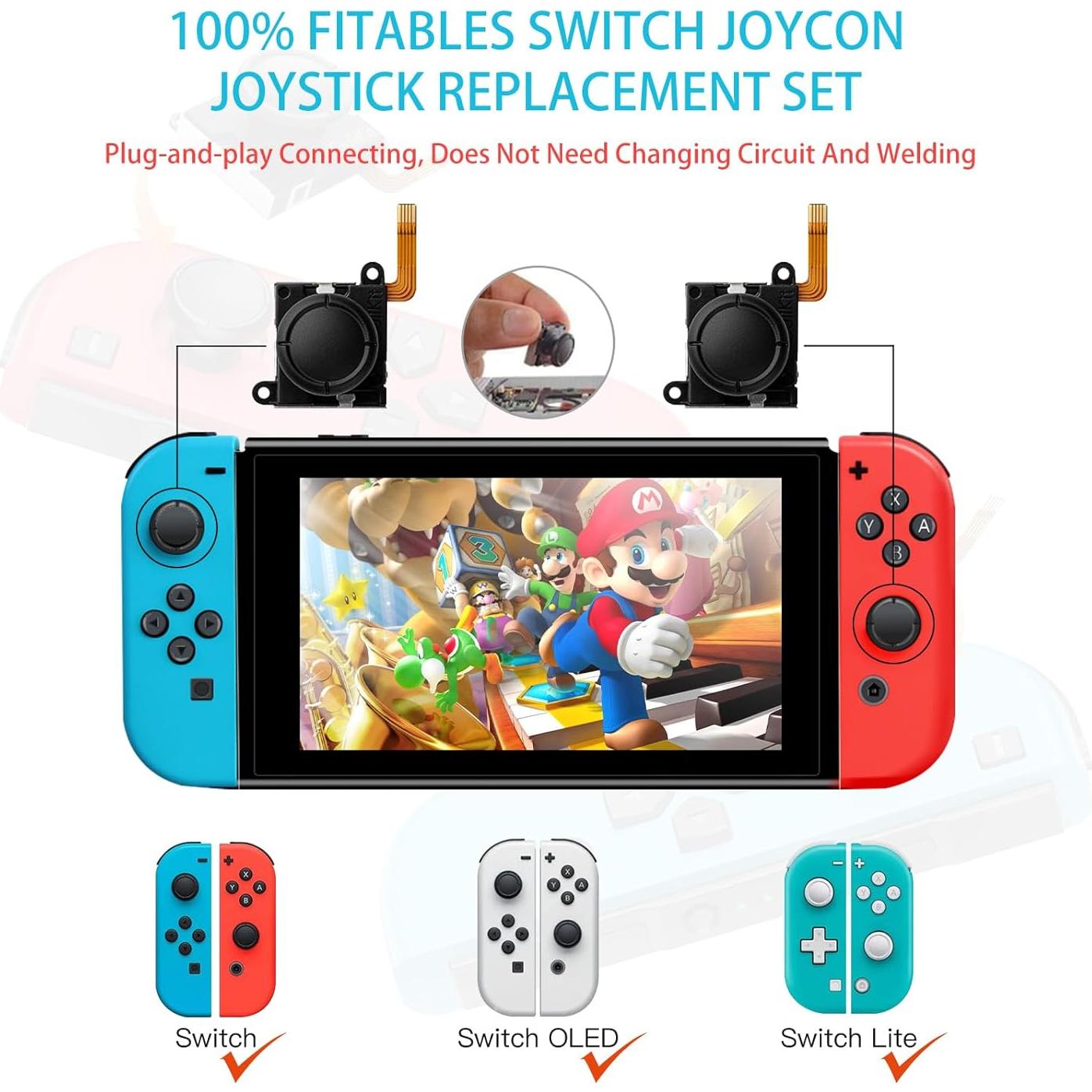 Joystick GuliKit TMR Anti-Deriva para Joycon Switch OLED/Lite