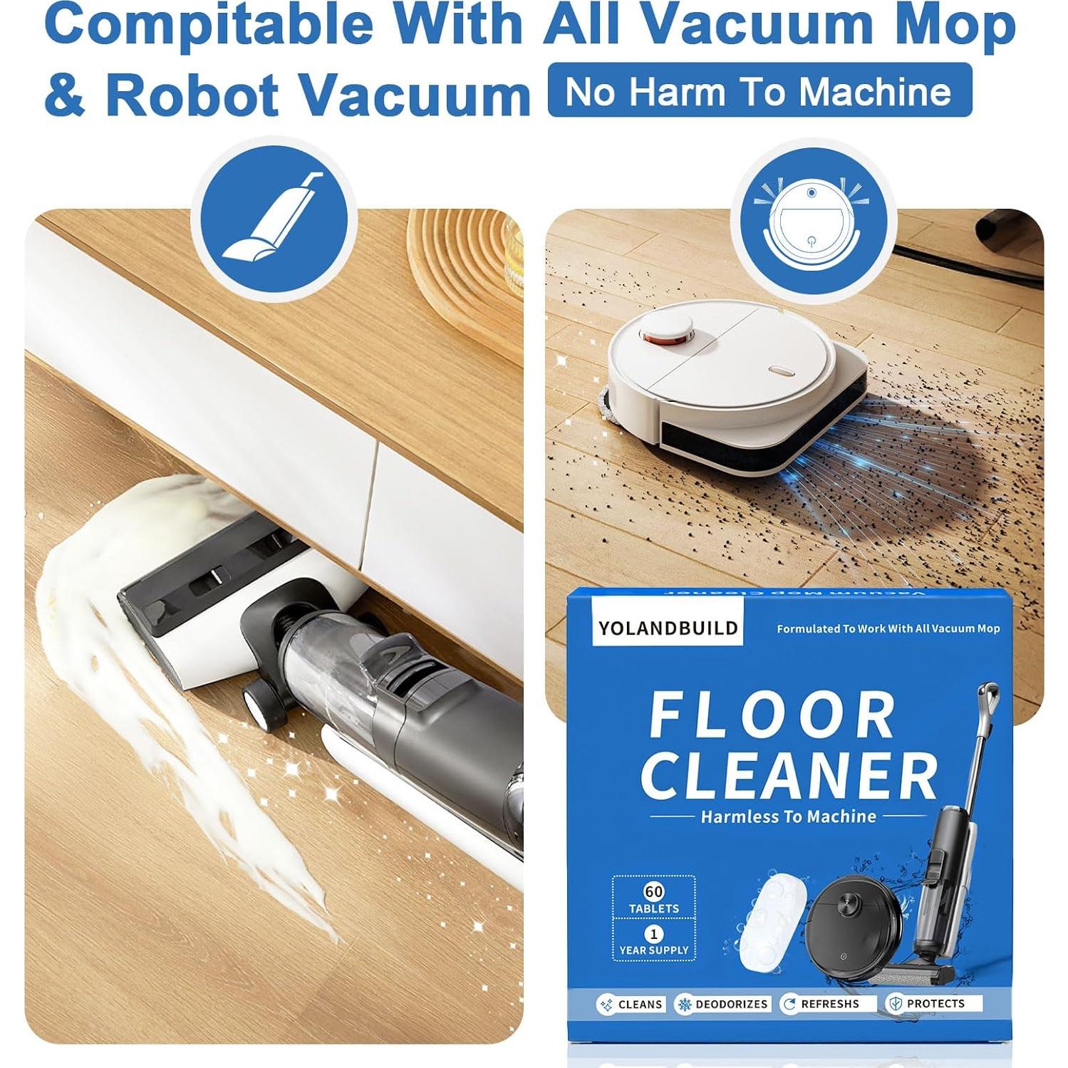 Tabletas de limpieza multi-superficie Yolandbuild 60 paquetes