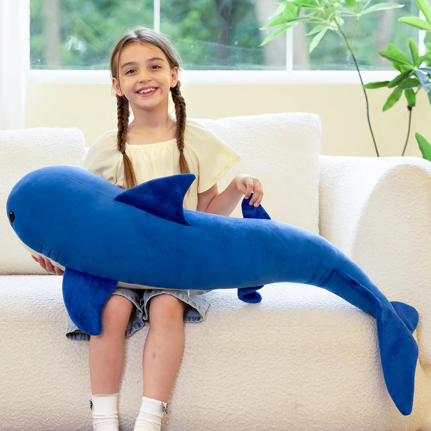 Tezituor Juguete de Peluche Ballena Gigante 120 cm para Niños