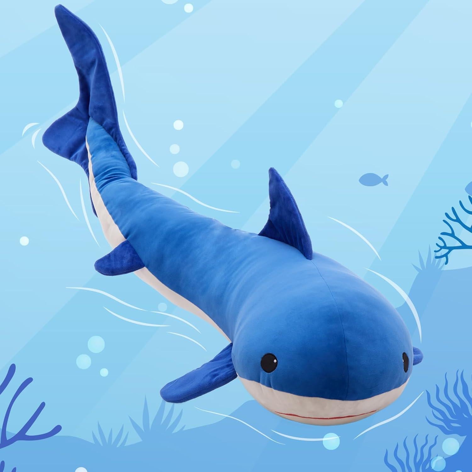 Tezituor Juguete de Peluche Ballena Gigante 120 cm para Niños