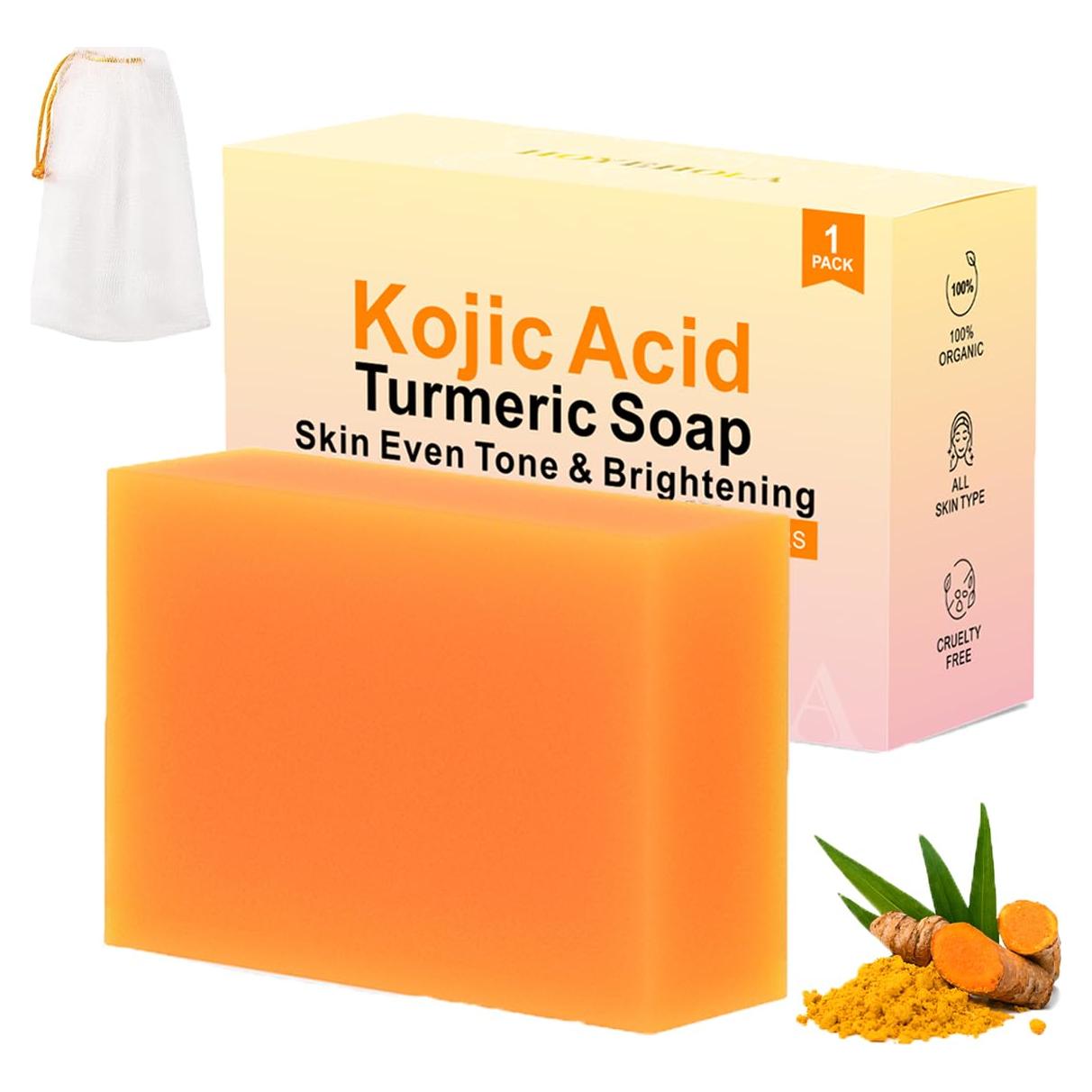 Jabón Natural Kójico y Cúrcuma 100g - Hidratante para Manchas