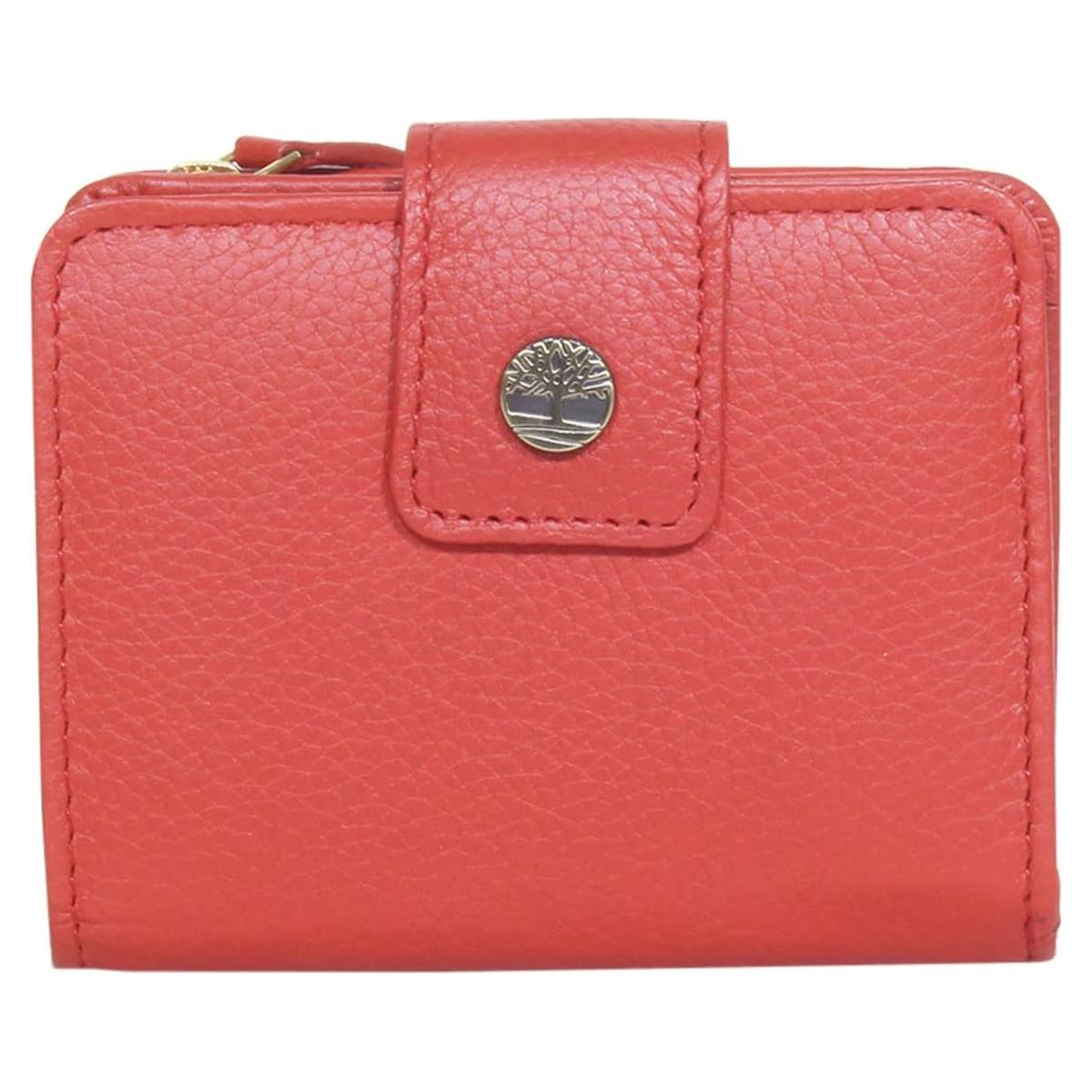 Cartera de Cuero RFID Timberland para Mujeres, Roja
