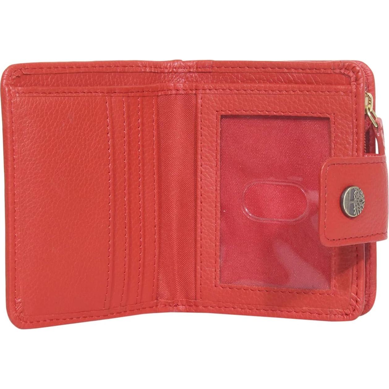 Cartera de Cuero RFID Timberland para Mujeres, Roja