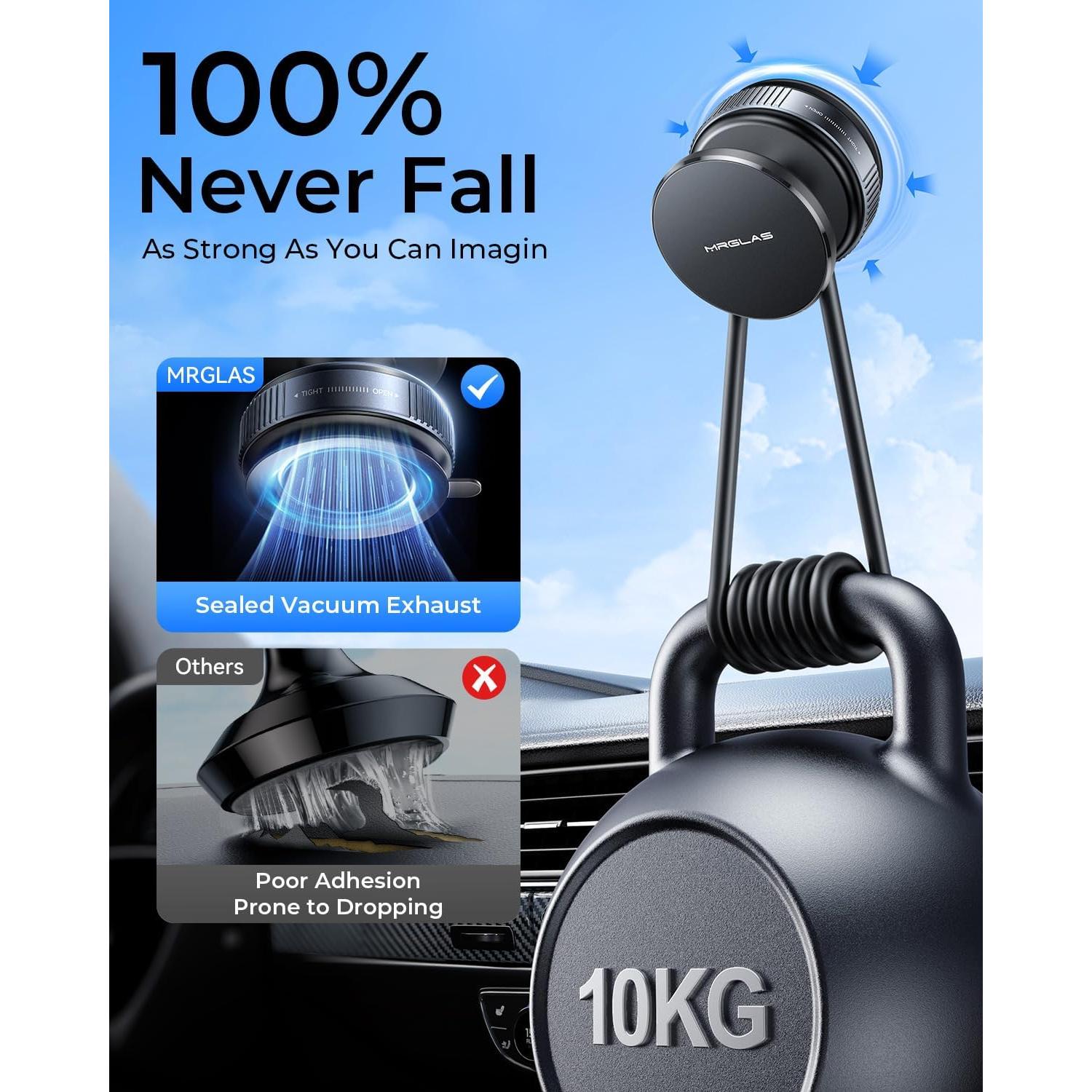 Soporte Magnético Ajustable 360° MRGLAS para Teléfono - Negro