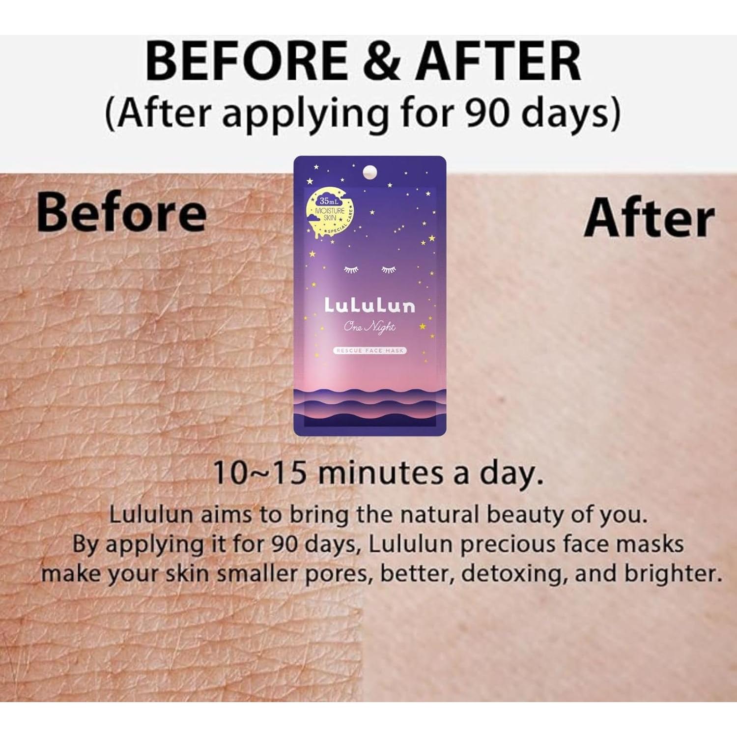 Mascarilla Facial Hidratante Lululun Unisex Anti Envejecimiento