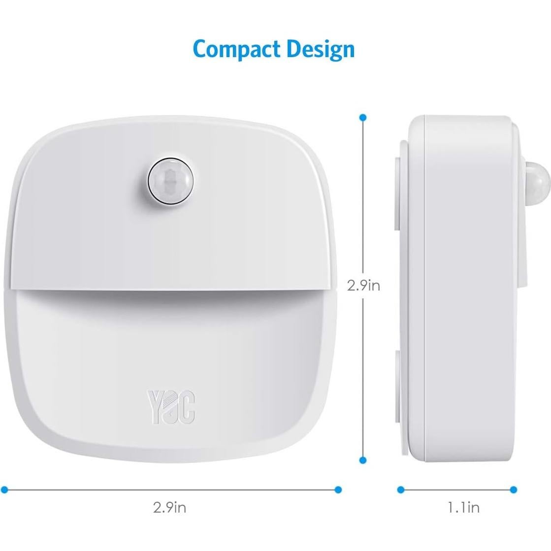 Luz Nocturna LED AMIR con Sensor de Movimiento - Paquete de 3