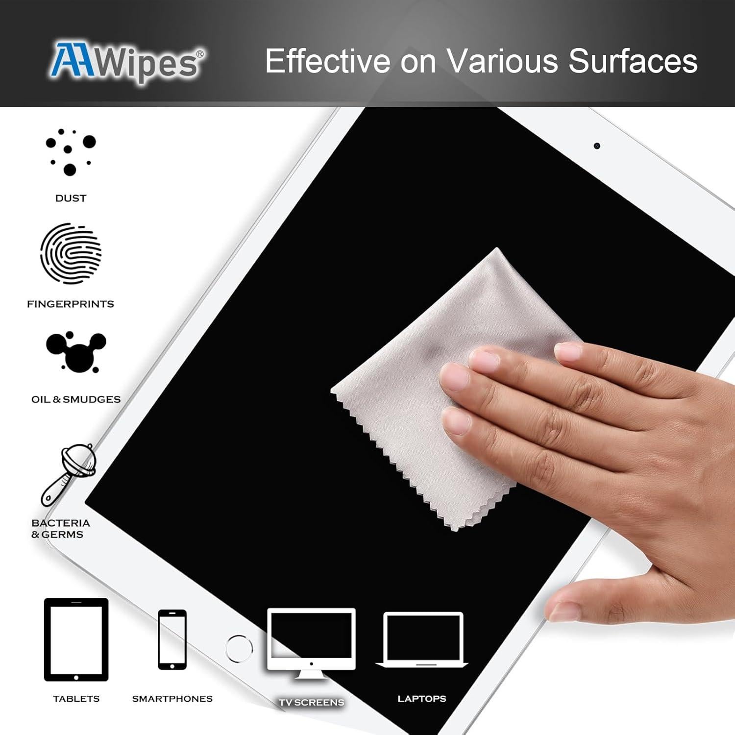 Paño de limpieza AAWipes 30 microfibra 15x18 cm 10 blancos 20 grises