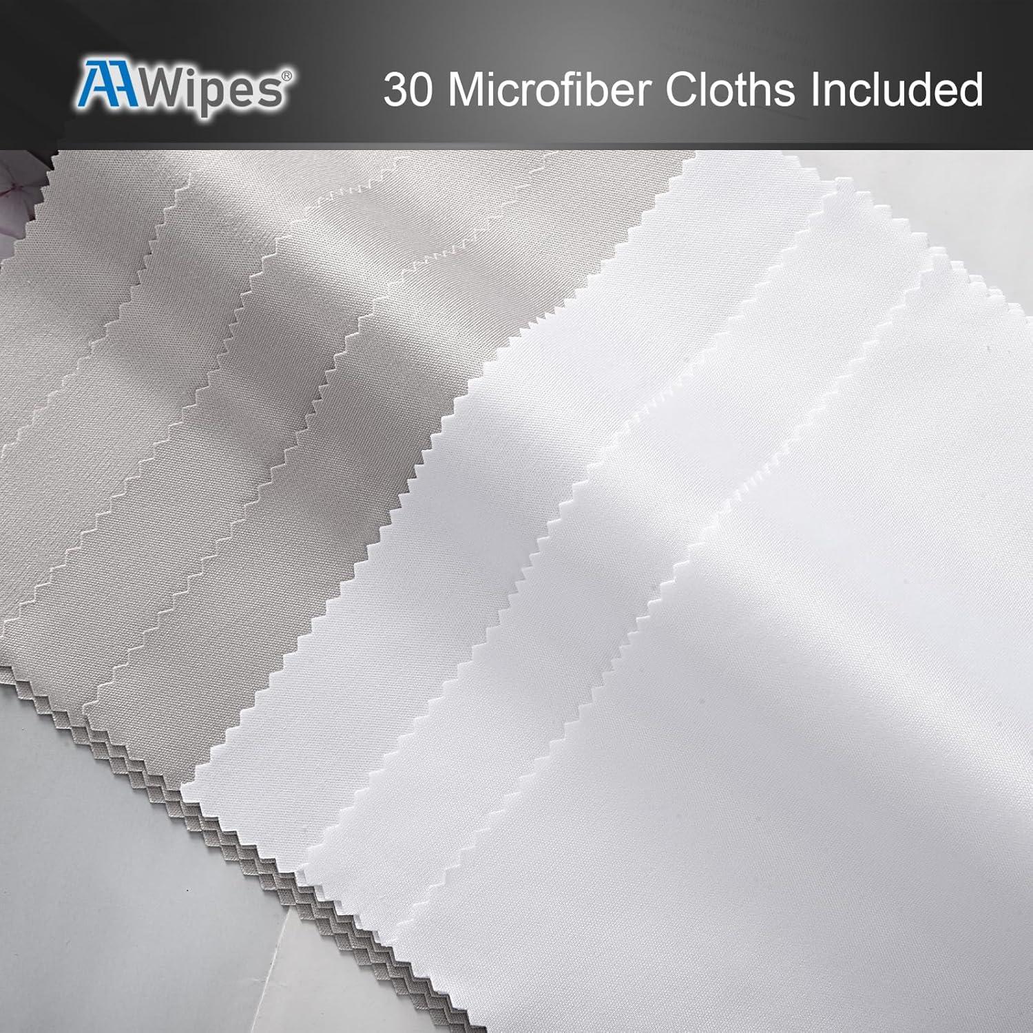 Paño de limpieza AAWipes 30 microfibra 15x18 cm 10 blancos 20 grises