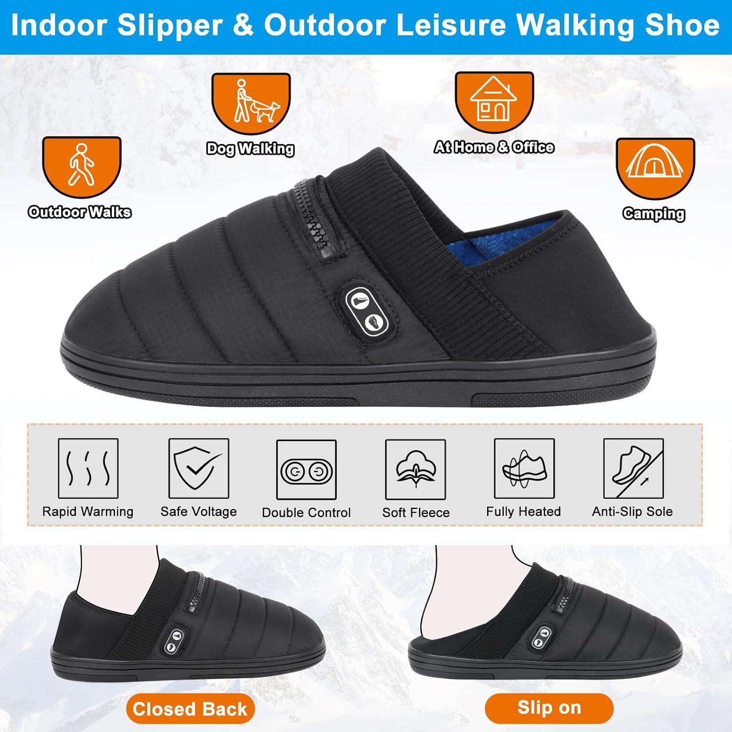 Pantuflas Calentadas BIAL Unisex RTX-DR08L Talla L Negro/Aqua