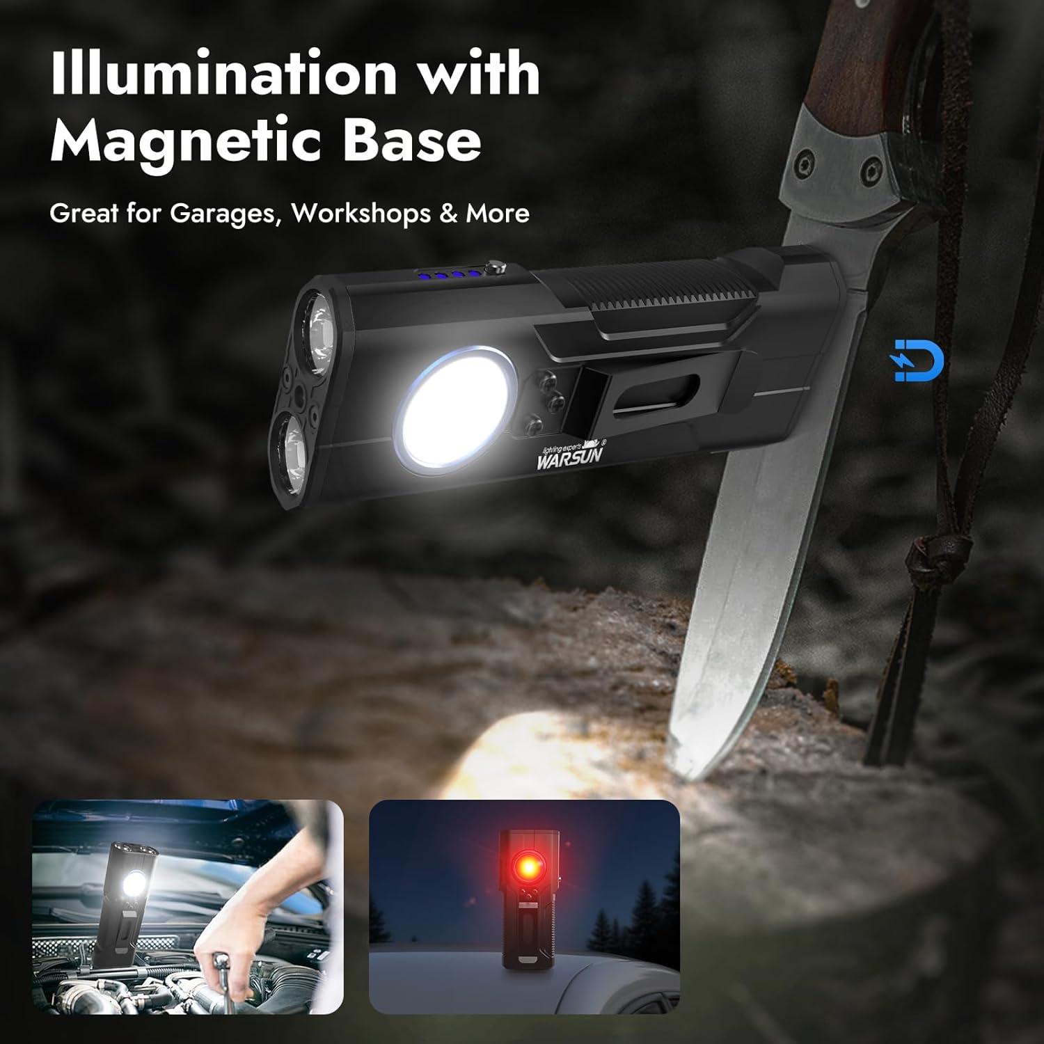 Linterna Recargable WARSUN X608S 2600 Lúmenes LED Aluminio