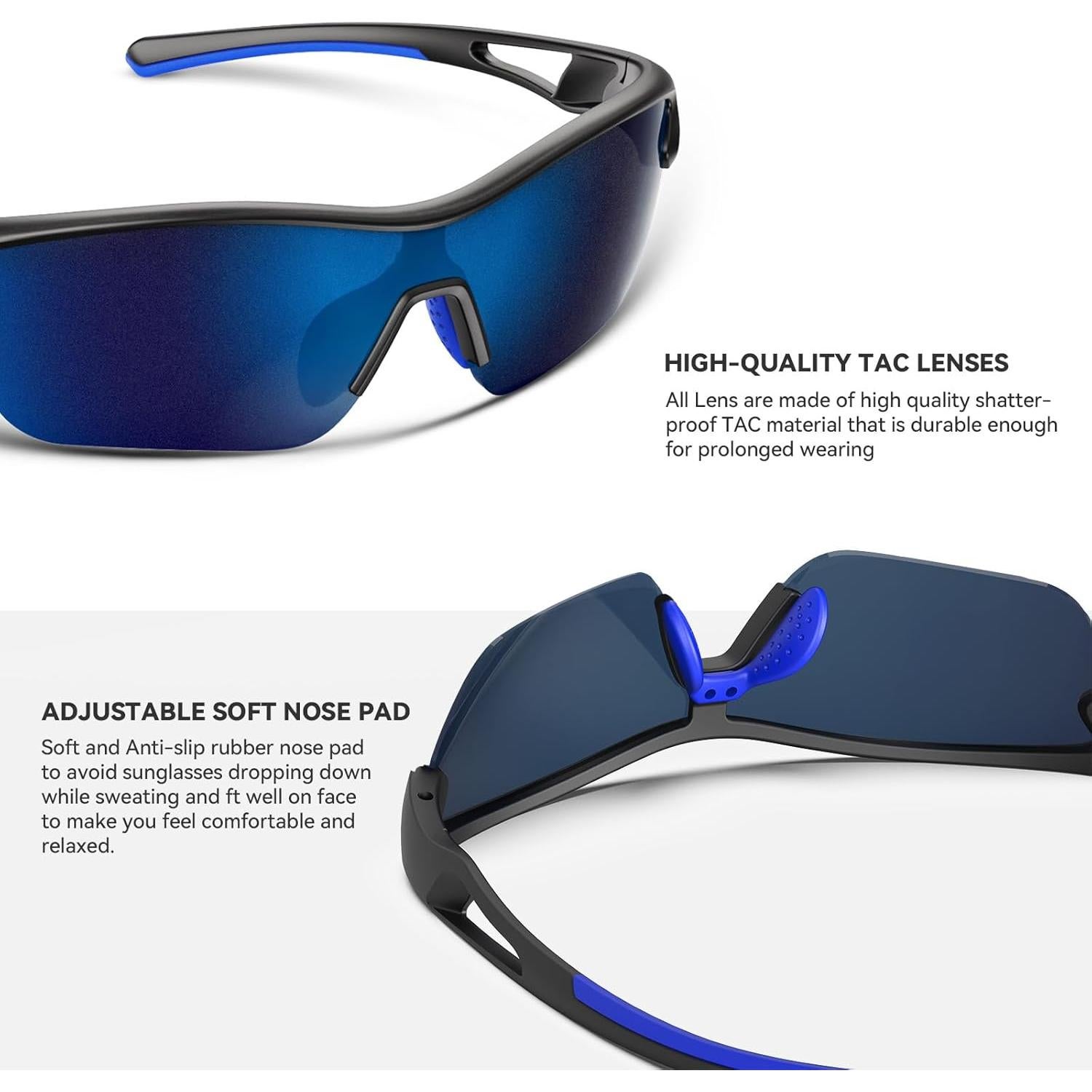 Gafas de sol deportivas BEACOOL polarizadas UV400 para hombre y mujer