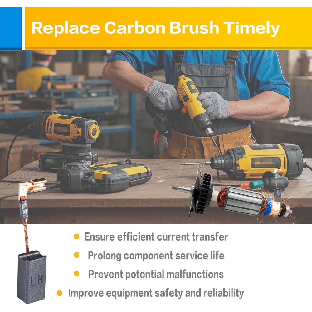 Cepillos de Carbono OURUI N097696 x 4 para DeWalt DWE4011