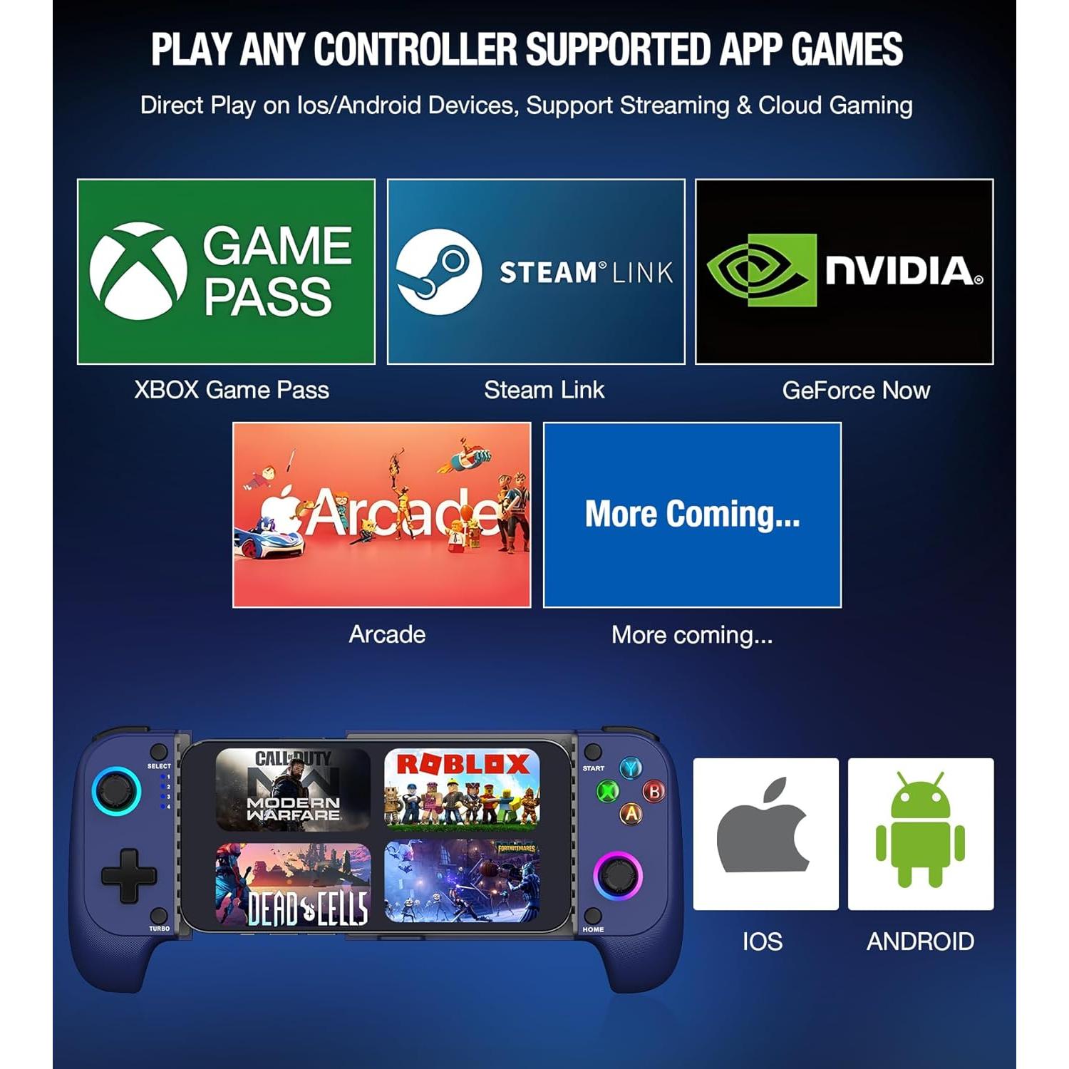 Controlador de Juego Inalámbrico Gamtoure MC102 Azul - Anti-Drift