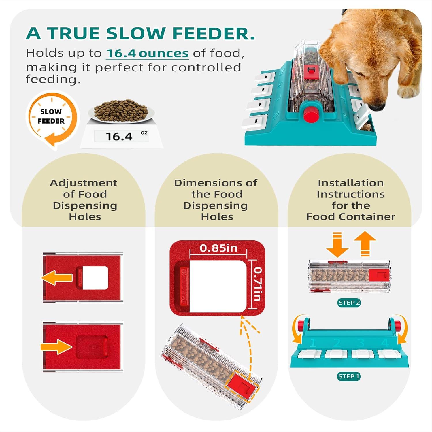 Dispensador de Golosinas para Perros KADTC - 2 Niveles de Dificultad