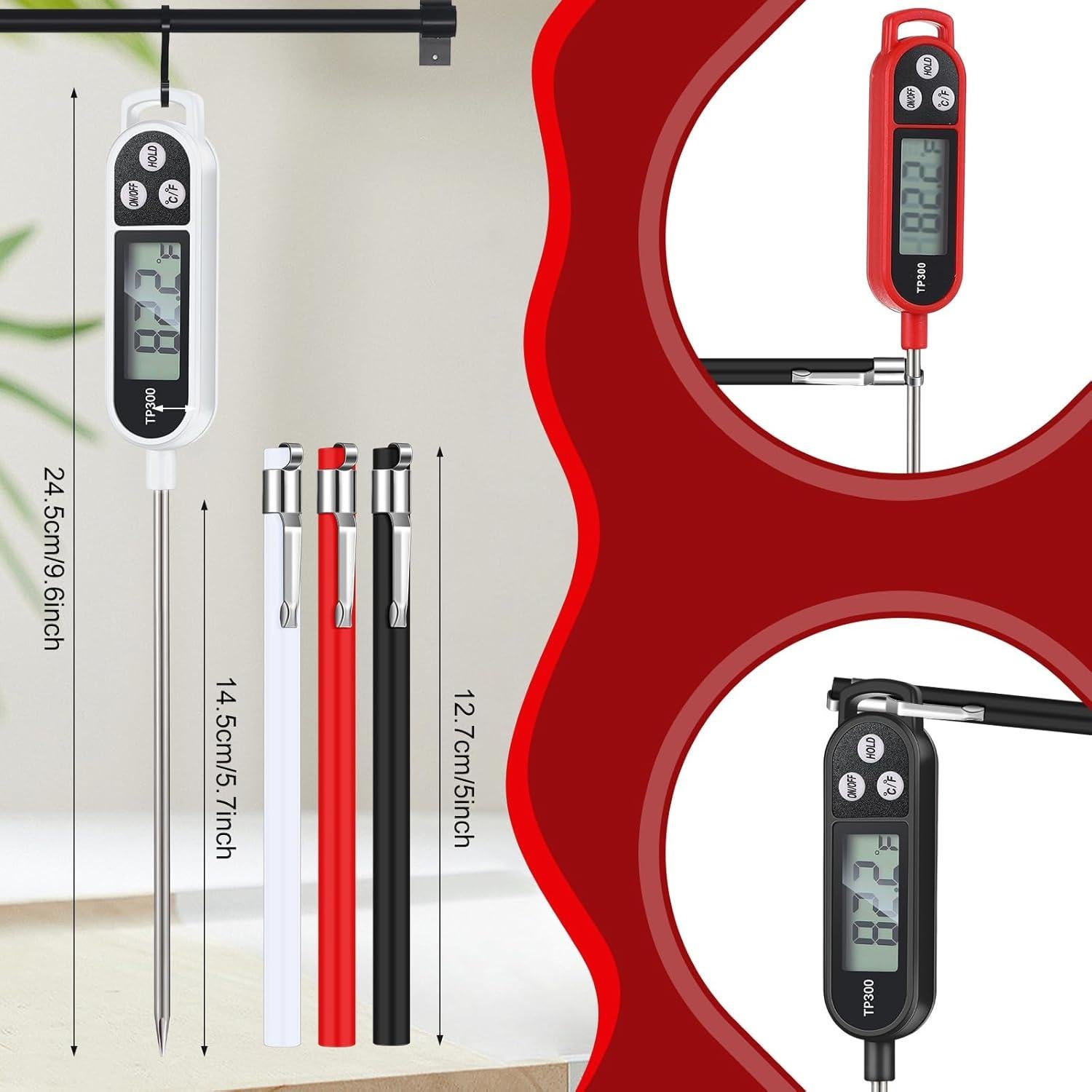 Termómetro Digital de Cocina Copkim TP300 con Sonda Larga 3 Piezas