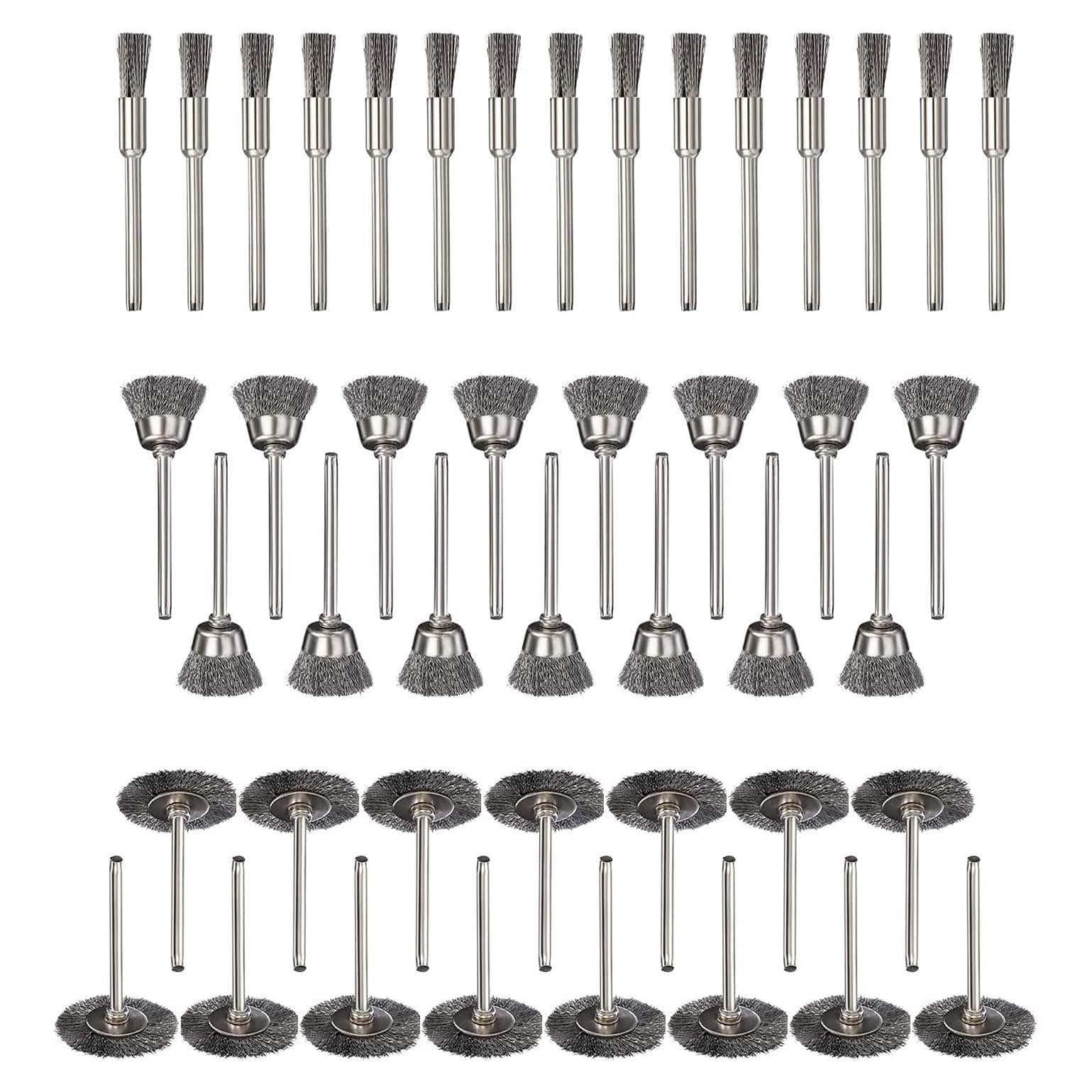 Juego de 45 Piezas de Cepillos de Alambre JIUNENG para Taladro