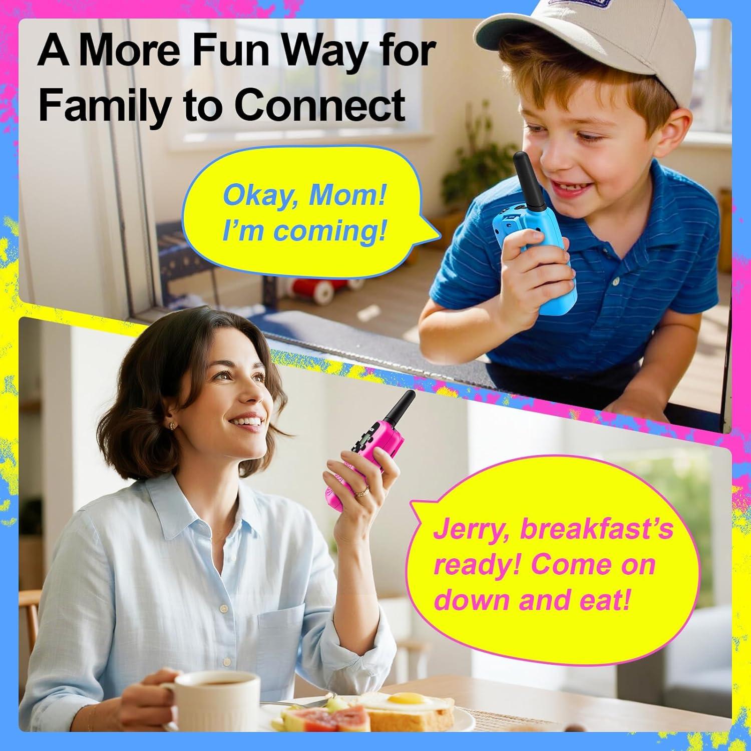 Walkie Talkies para Niños SANJOIN T-388, Rango 3 km, 4-12 Años