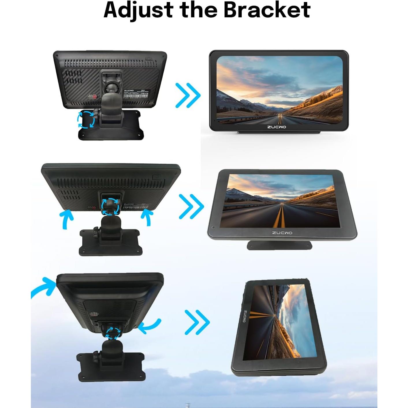 Pantalla Inalámbrica CarPlay 7" ZUCWO con Cámara Reversa