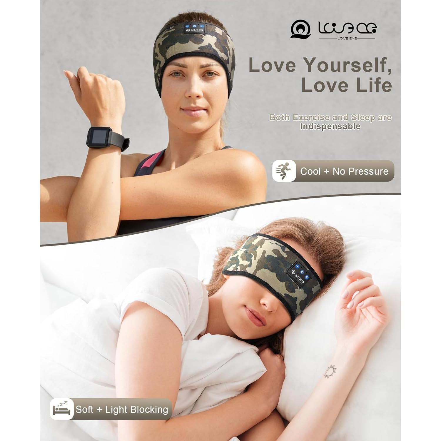 Auriculares Inalámbricos LOVE EYE Cinta Bluetooth 5.4 Camuflaje