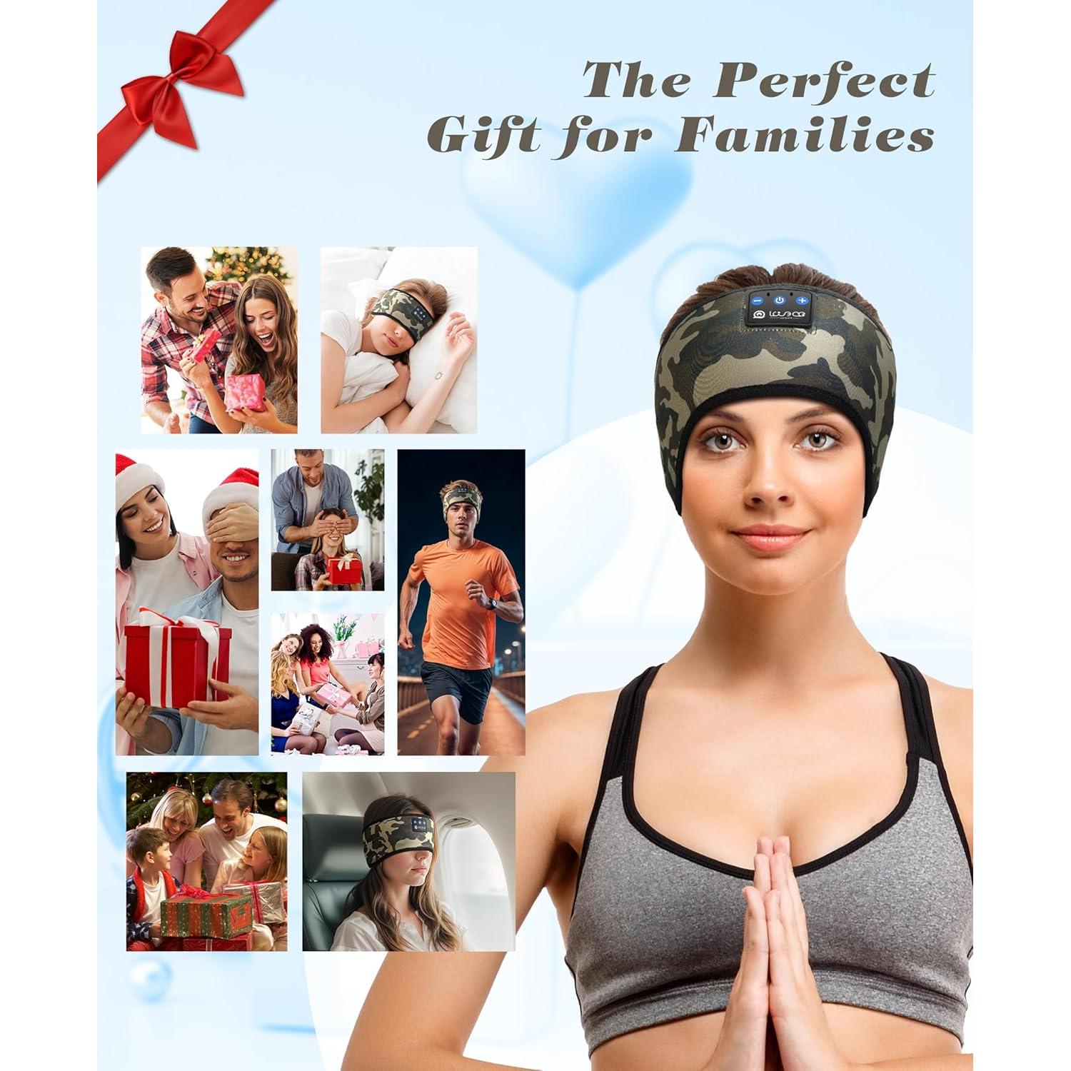 Auriculares Inalámbricos LOVE EYE Cinta Bluetooth 5.4 Camuflaje