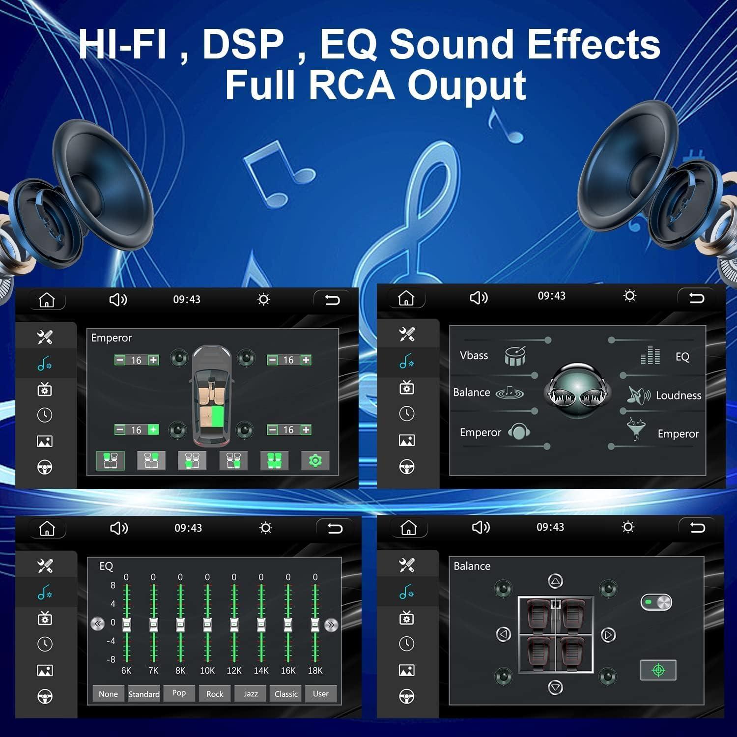 Estéreo de Coche Android 13 Inalámbrico para Toyota Sienna 2004-2010