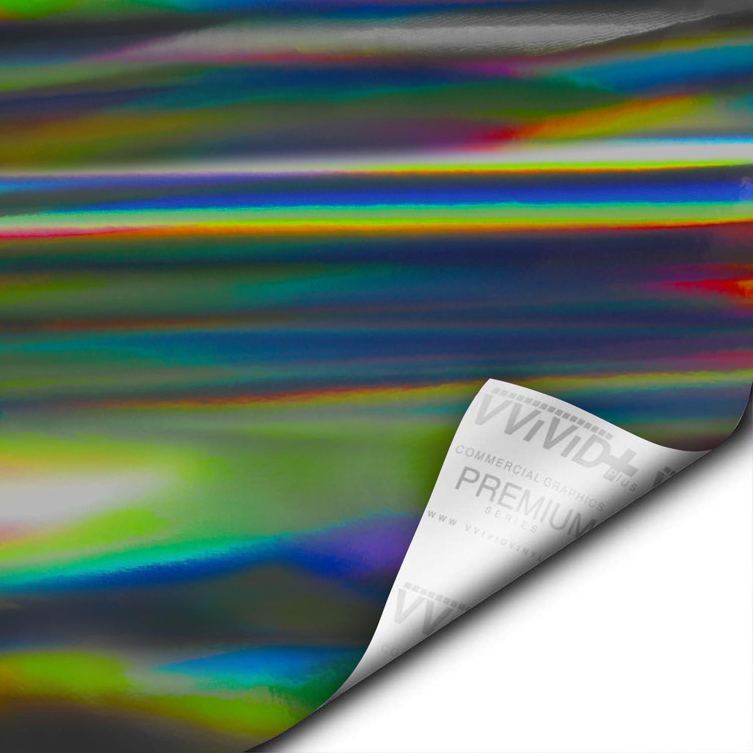 Vinilo Adhesivo VViViD Holográfico Negro Chrome 30.48x152.4cm