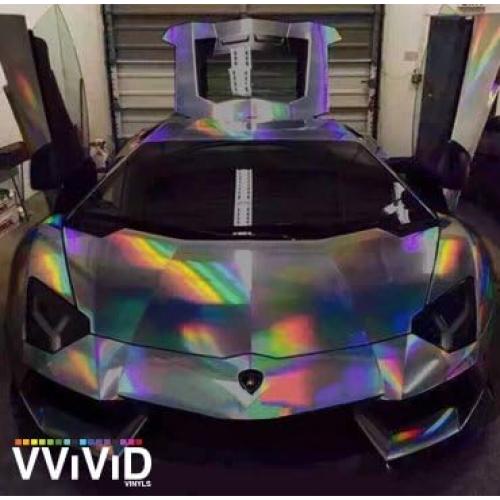 Vinilo Adhesivo VViViD Holográfico Negro Chrome 30.48x152.4cm