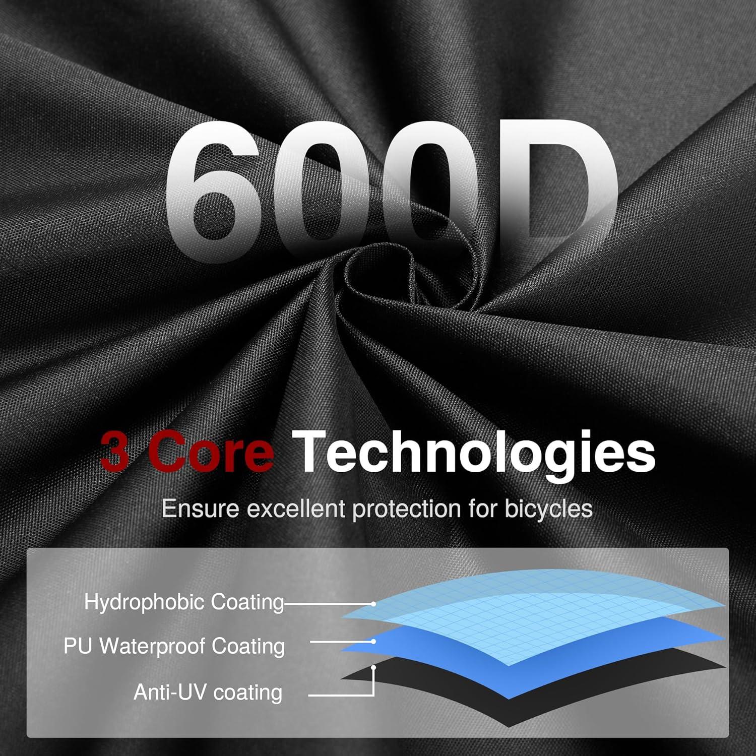 Funda de Bicicleta Puroma 600D Impermeable para 2 Bicicletas