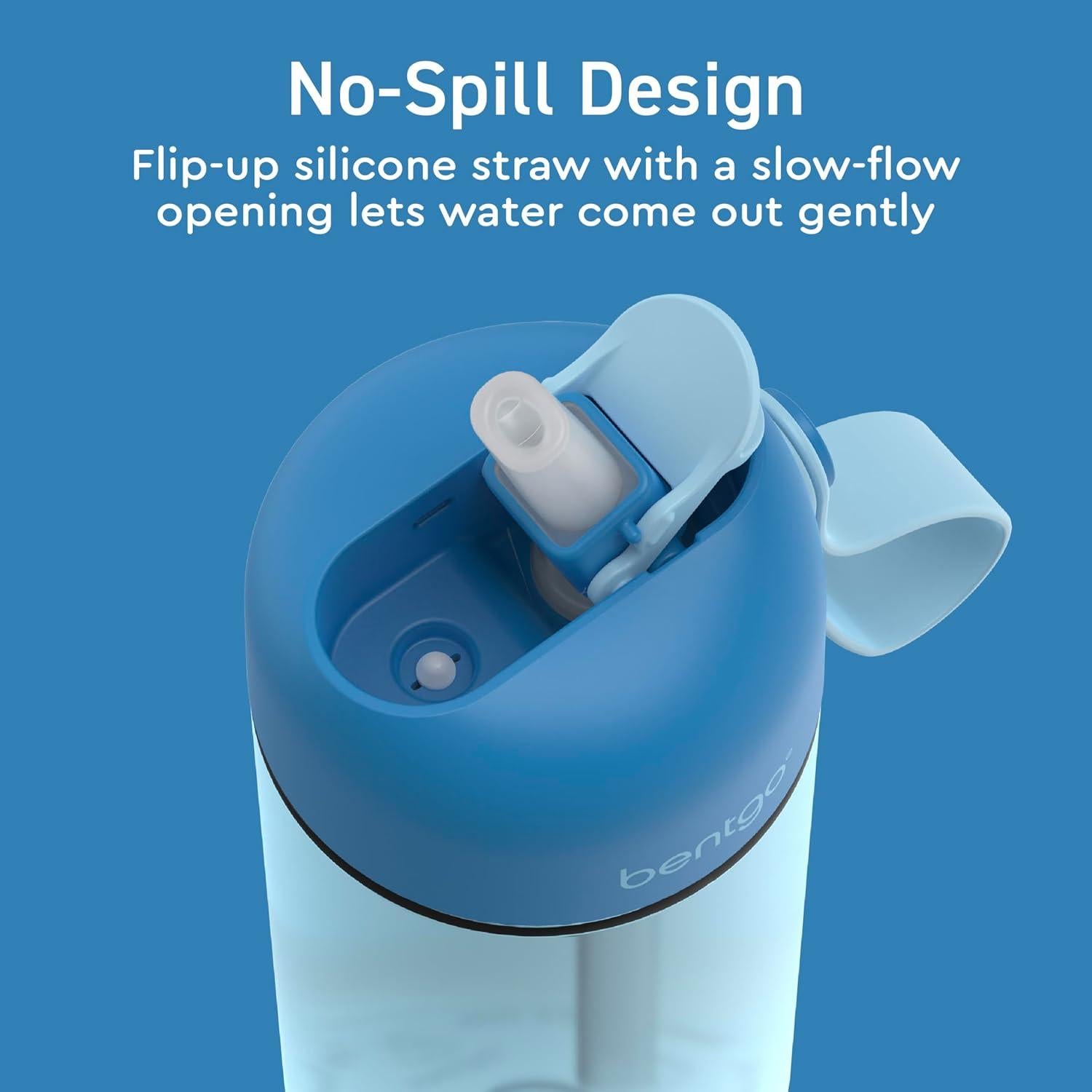 Botella de Agua Bentgo Kids 443.6 ml Azul a Prueba de Fugas
