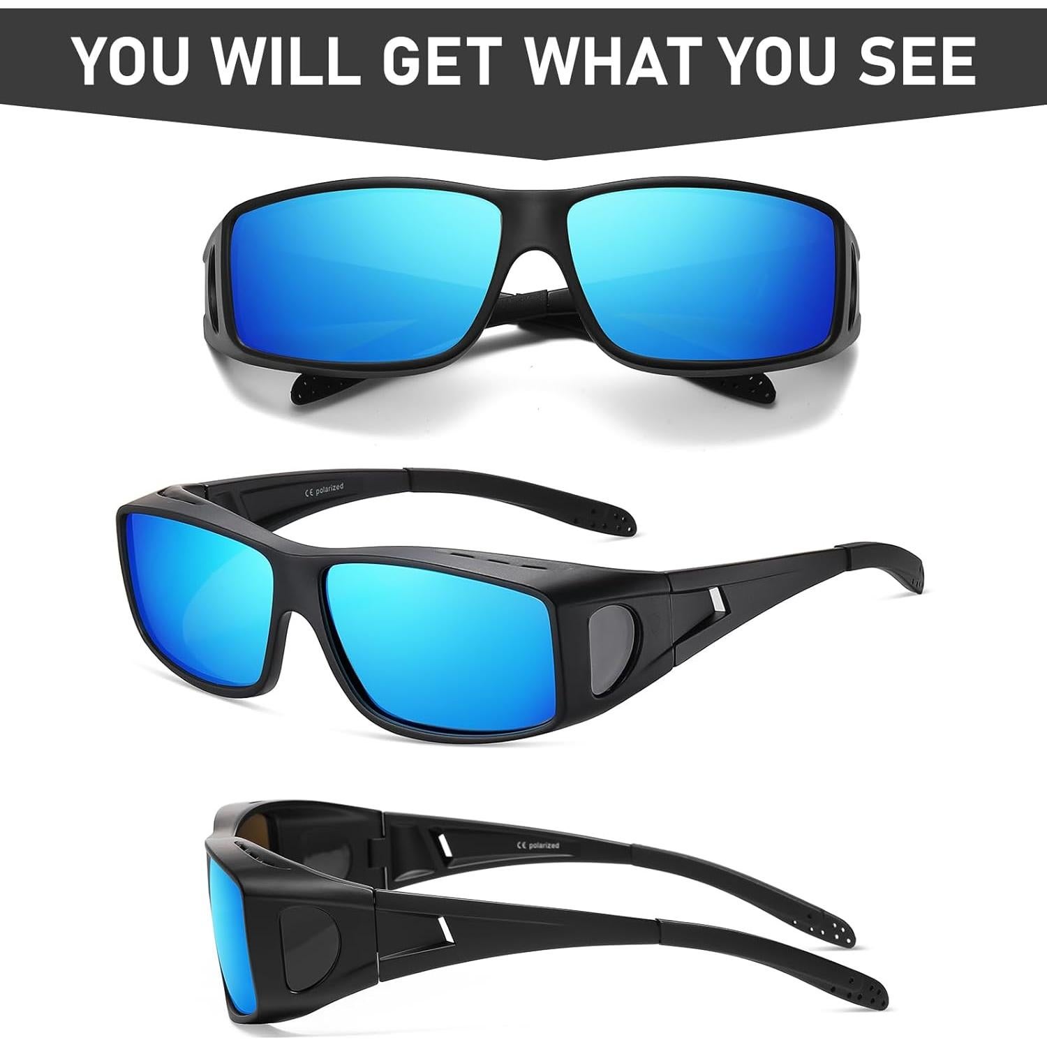 Gafas de sol Wzerry polarizadas UV400 para sobre gafas unisex