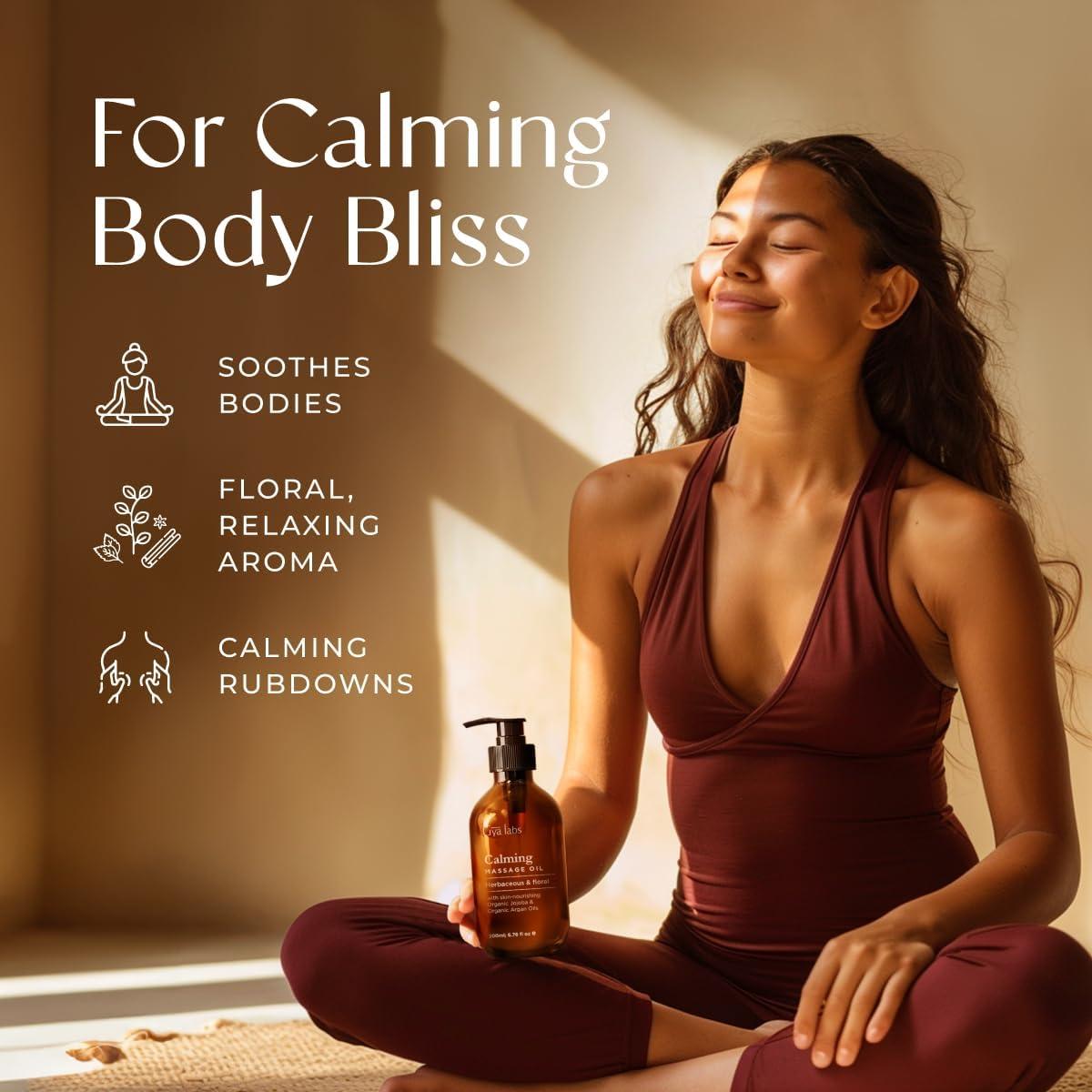 Aceite de Masaje Calmante Gya Labs 200 ml - No Graso para Músculos