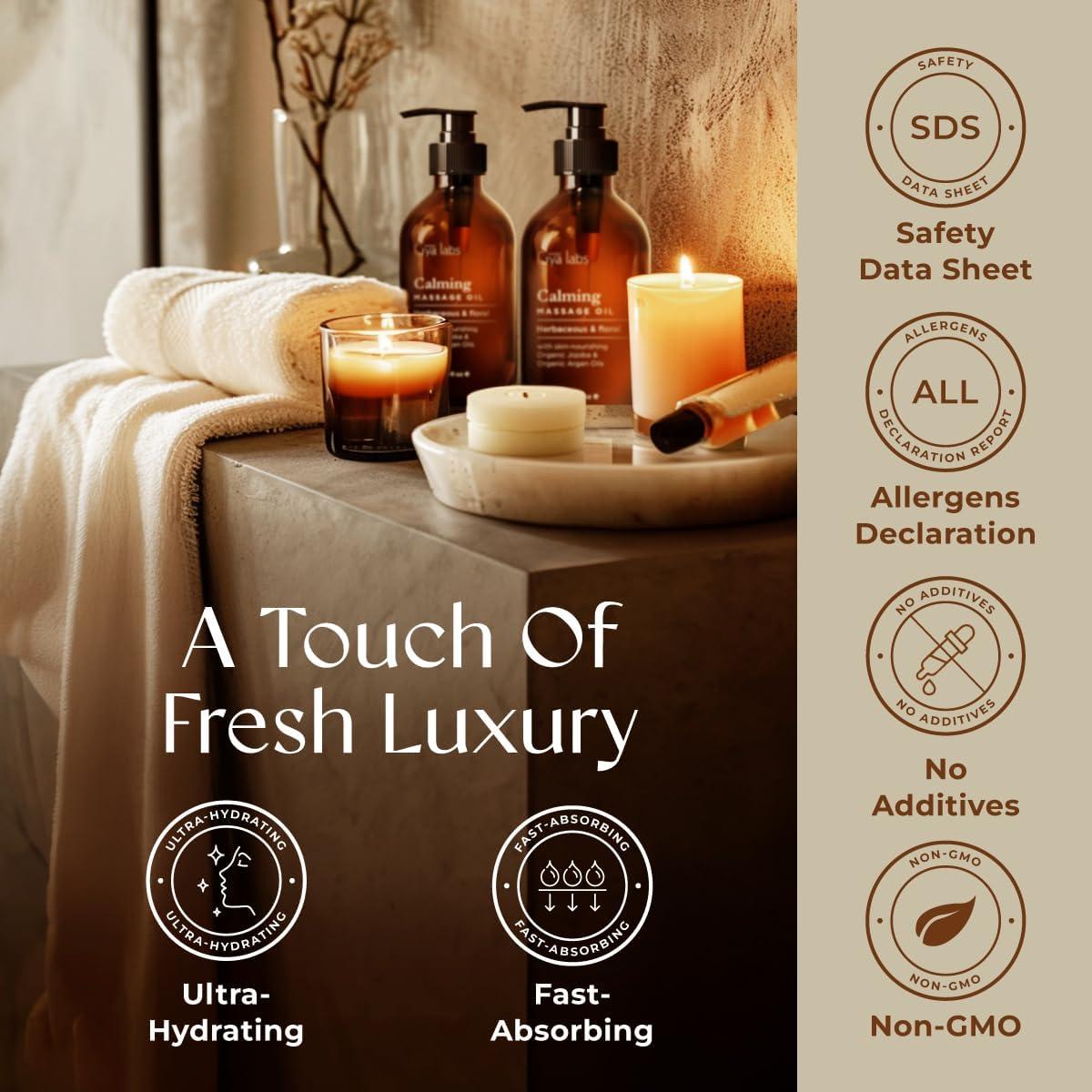 Aceite de Masaje Calmante Gya Labs 200 ml - No Graso para Músculos