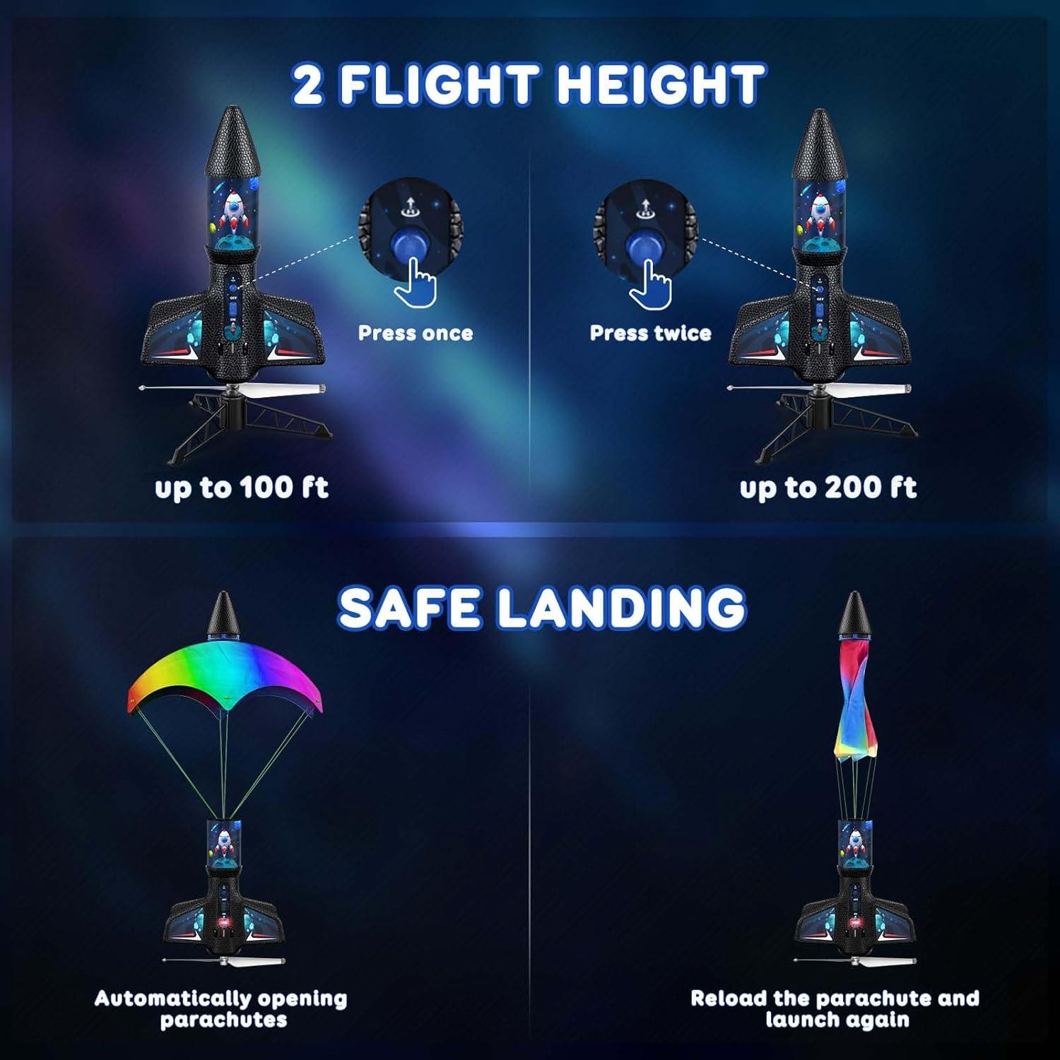 Lanzador de Cohetes Rceico HJ-3 con Paracaídas 61m