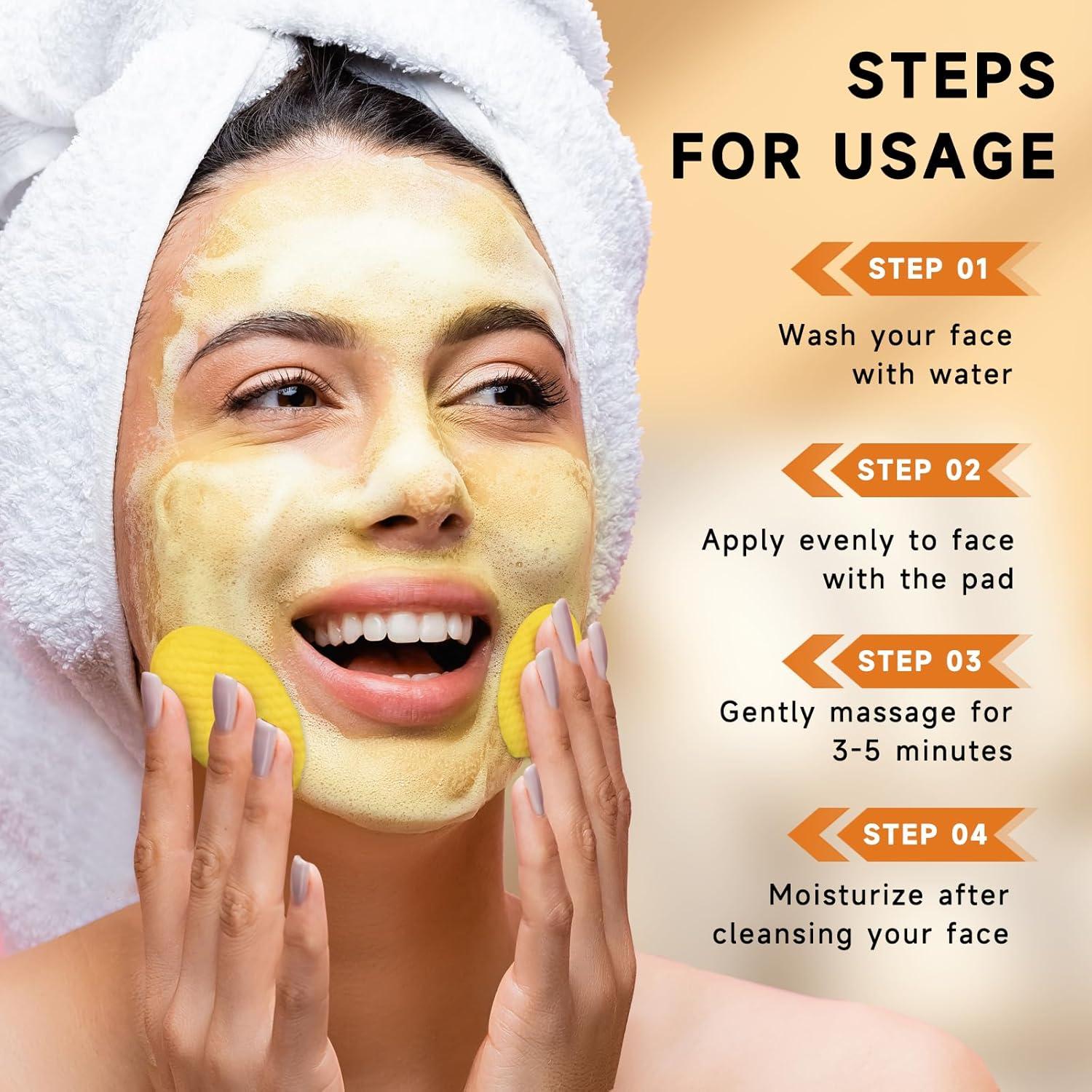 Discos Limpiadores de Ácido Kójico Pumkot con Cúrcuma 60 Piezas