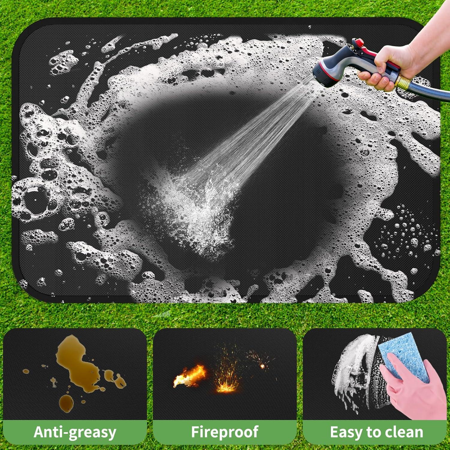 Alfombrilla de Parrilla XOHUYD 60x40 pulgadas Doble Cara