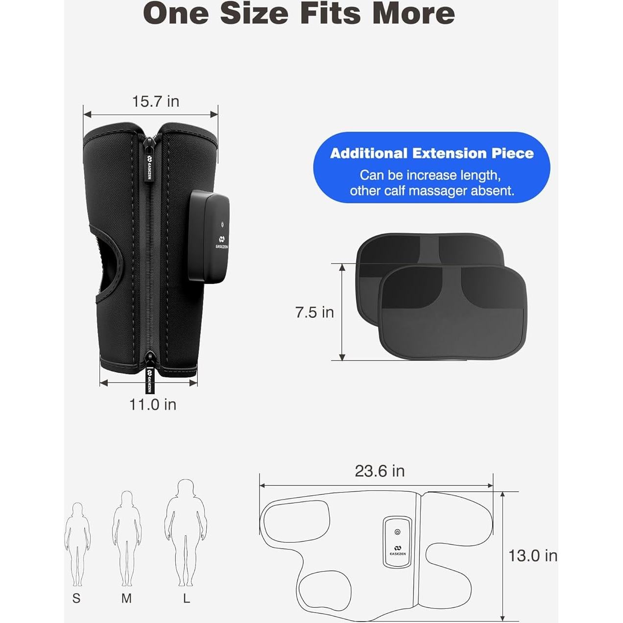 Masajeador de Pantorrillas Inalámbrico EaseZen con Calor y Compresión