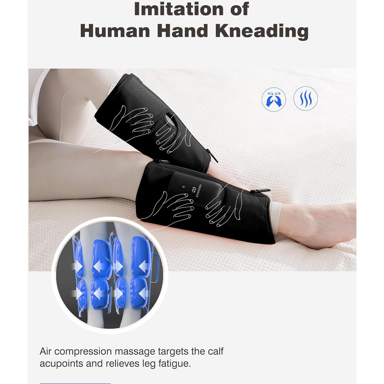 Masajeador de Pantorrillas Inalámbrico EaseZen con Calor y Compresión