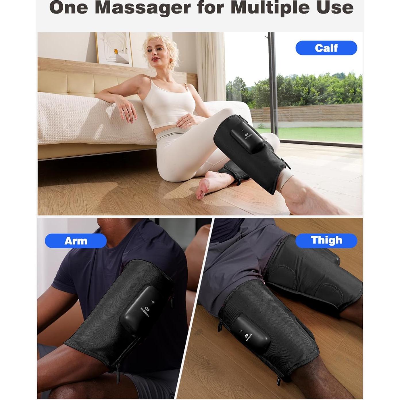 Masajeador de Pantorrillas Inalámbrico EaseZen con Calor y Compresión