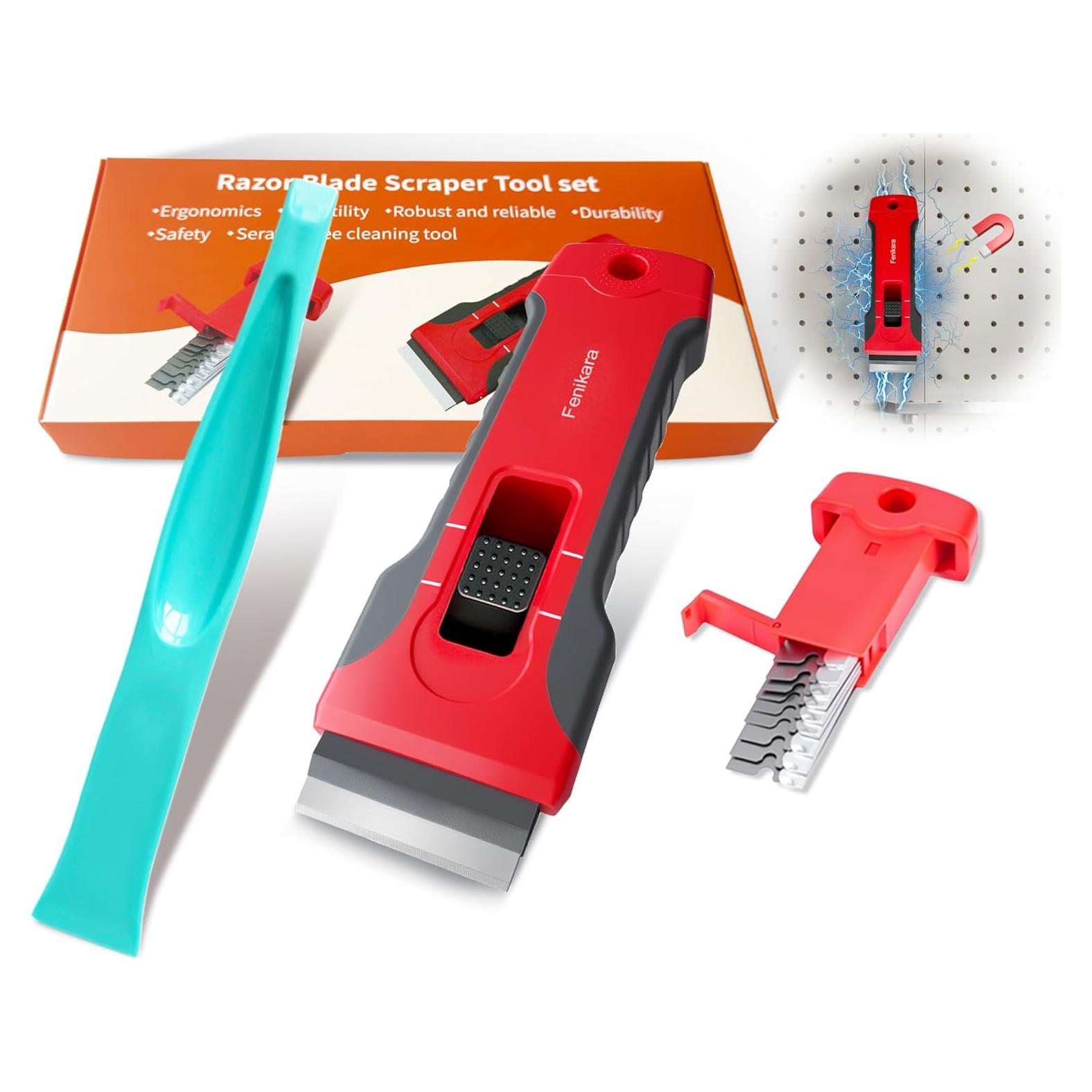 Juego de Raspadores de Cuchilla Fenikara - 2 Piezas con 10 Cuchillas