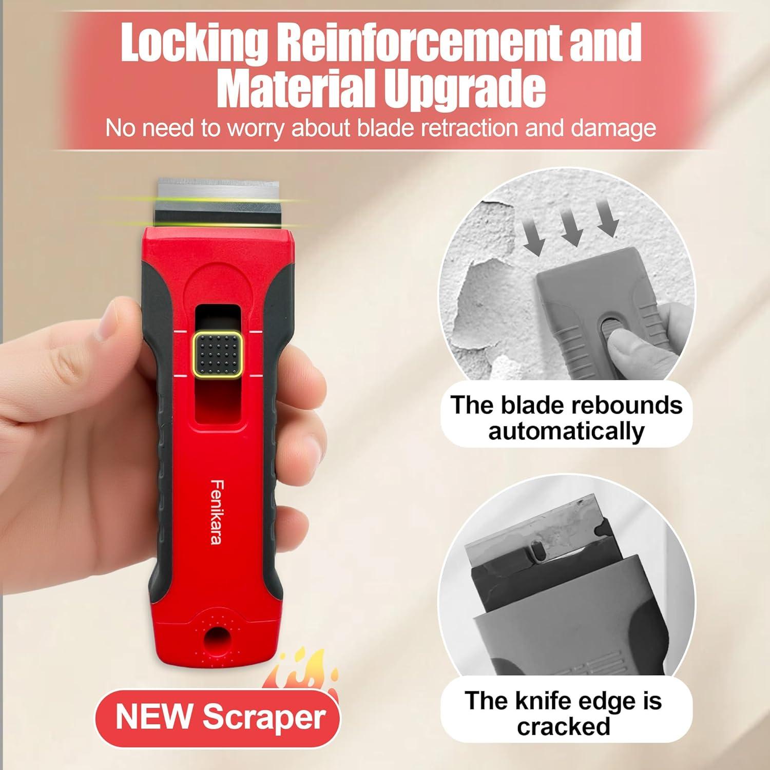 Juego de Raspadores de Cuchilla Fenikara - 2 Piezas con 10 Cuchillas