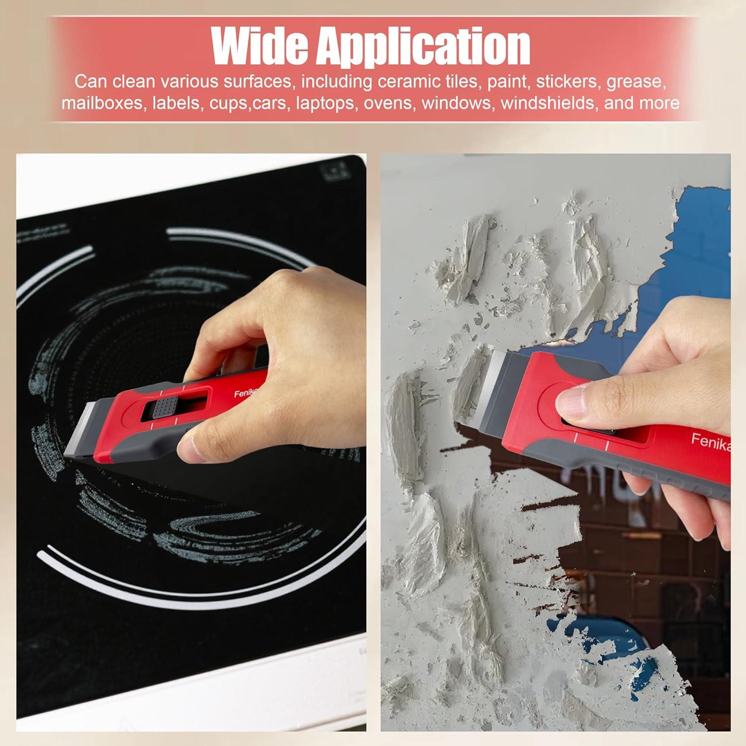 Juego de Raspadores de Cuchilla Fenikara - 2 Piezas con 10 Cuchillas