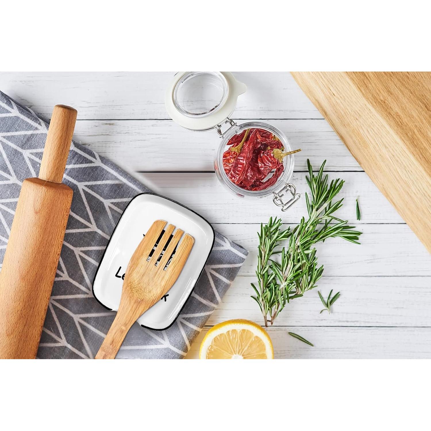 Soporte de Cuchara de Cerámica Hvukeke Vamos a Cocinar 14.73 cm