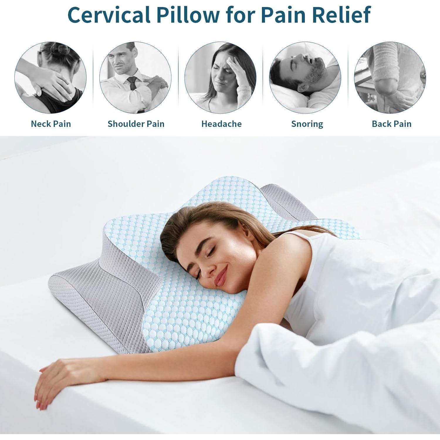 Almohada Cervical Ergonómica Bespillow - Espuma Viscoelástica 63x37 cm