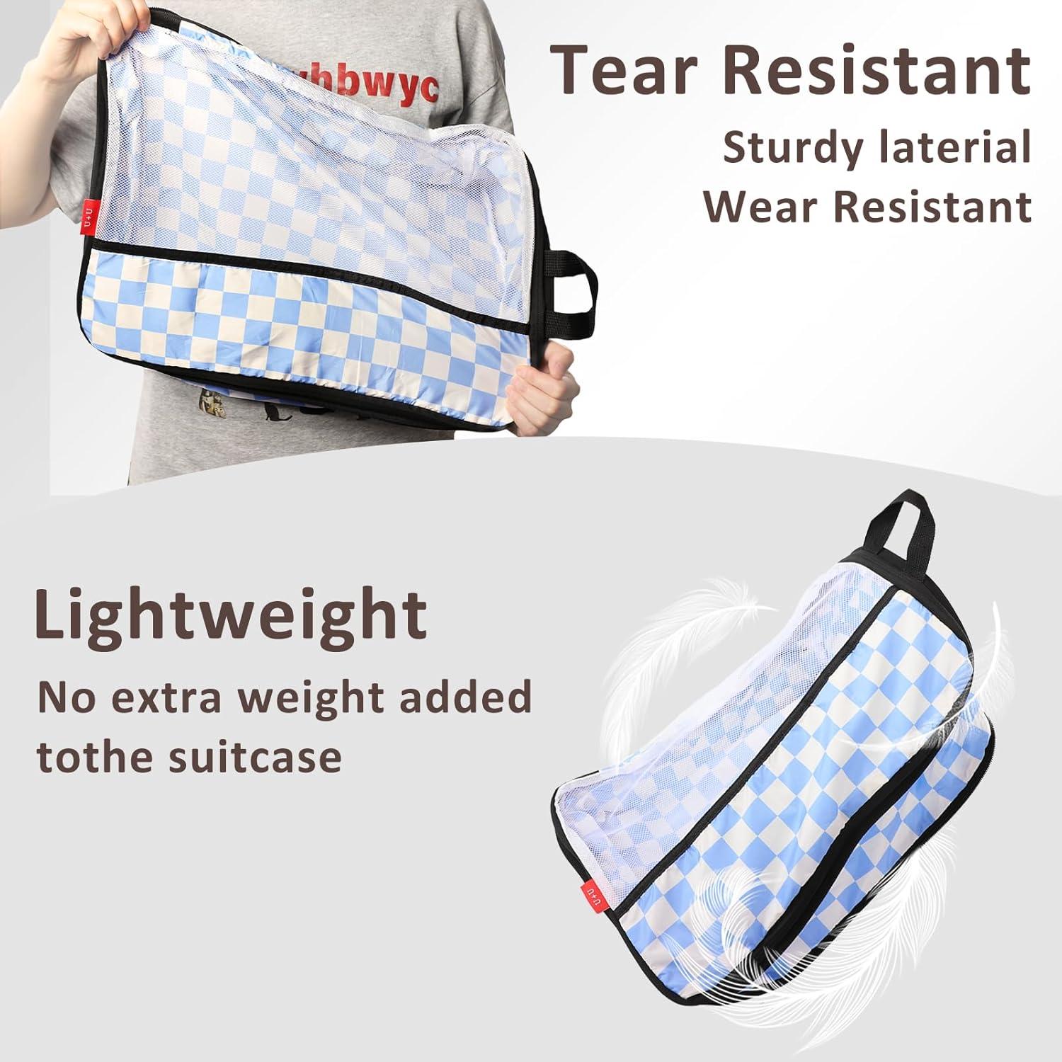 Set de 4 Cubos de Compresión U+U para Viaje - Azul