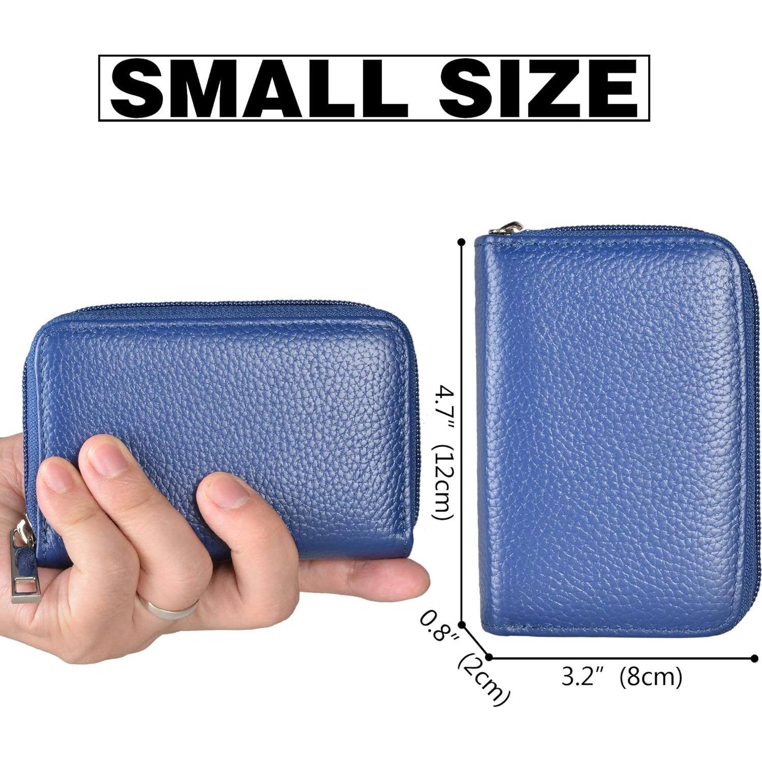 Cartera de Cuero Genuino Easyoulife con 26 Ranuras RFID